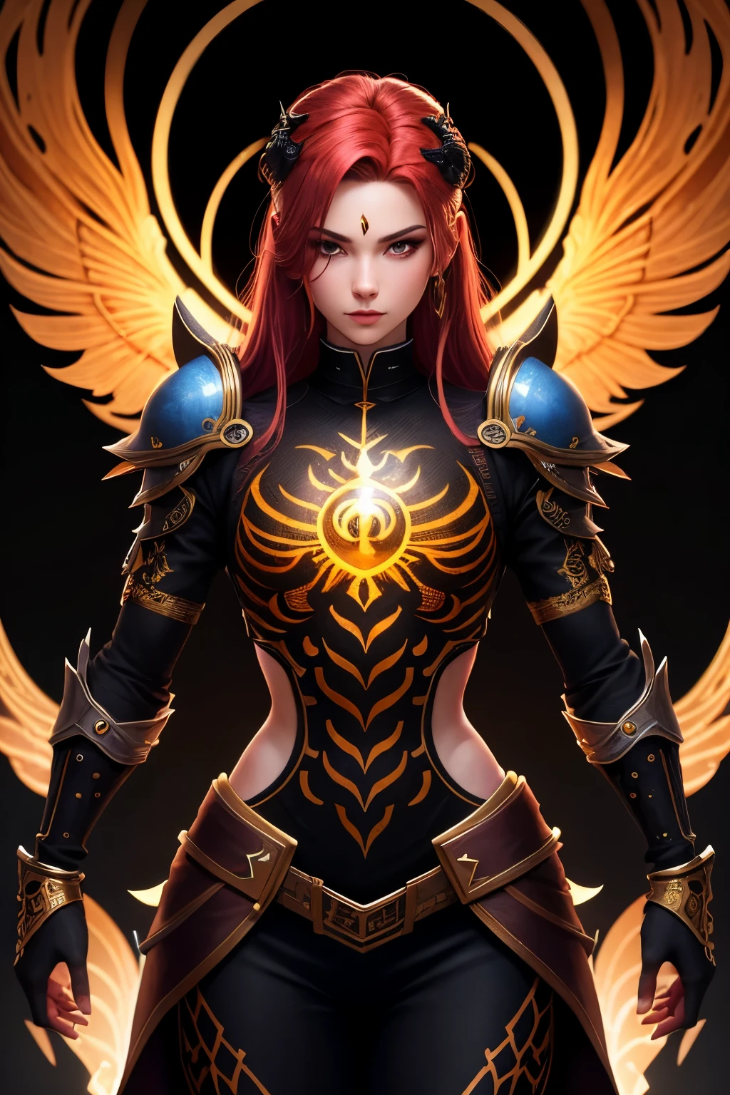 An ultra-detailed half-body illustration of a character with Scorpio zodiac inspired features. The character should be set against a black background, and all details should revolve around Scorpio zodiac themes.