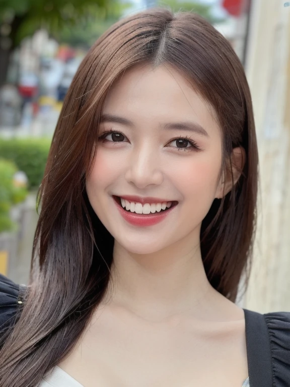 (realistic、masterpiece、Best Quality、8K、highres、high resolution:1.3)、1 girl、Huge breasts、smile、white bikini、straight white teeth、looking at viewers、super fine face and eyes、long hair、indoor、 upper body、