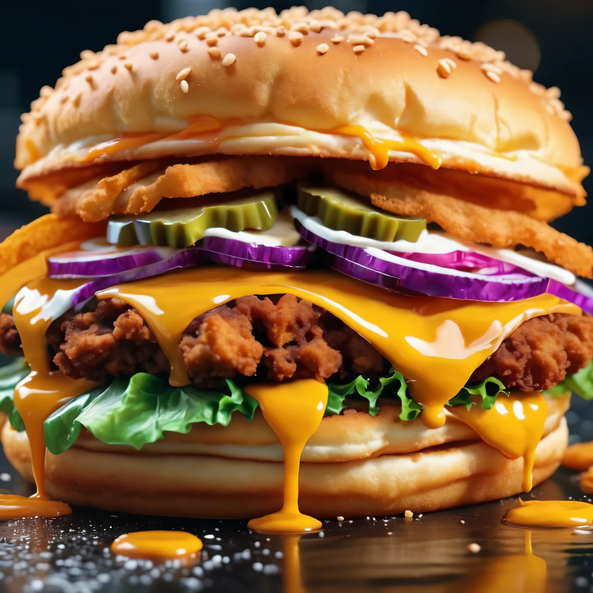 create an image demonstrating the style of ((Deep Fried meme)) style, hyper realism, 8k high definition, vibrant colors, sharp focus, insanely detailed