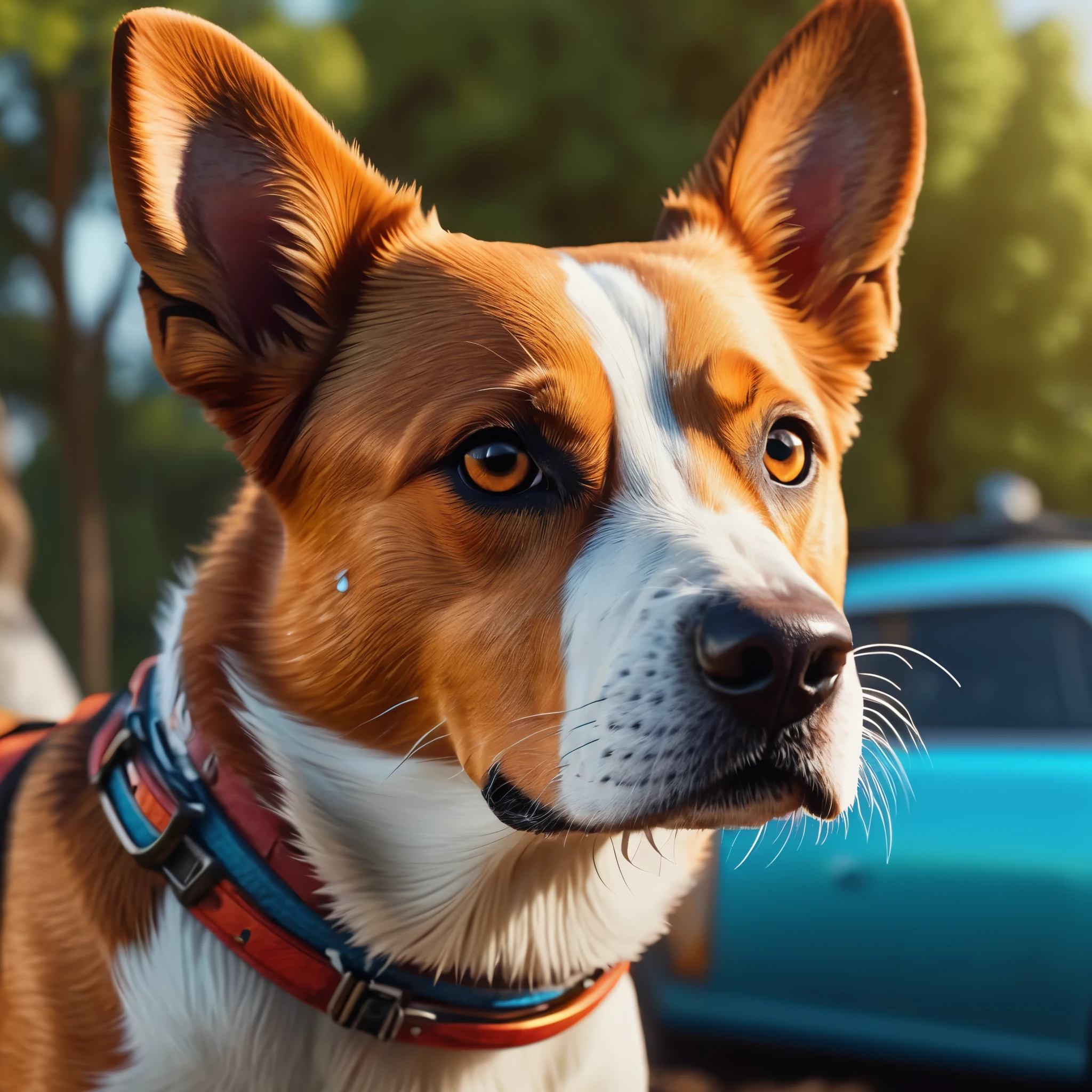 create an image demonstrating the style of ((Dogcore)) style, hyper realism, 8k high definition, vibrant colors, sharp focus, insanely detailed