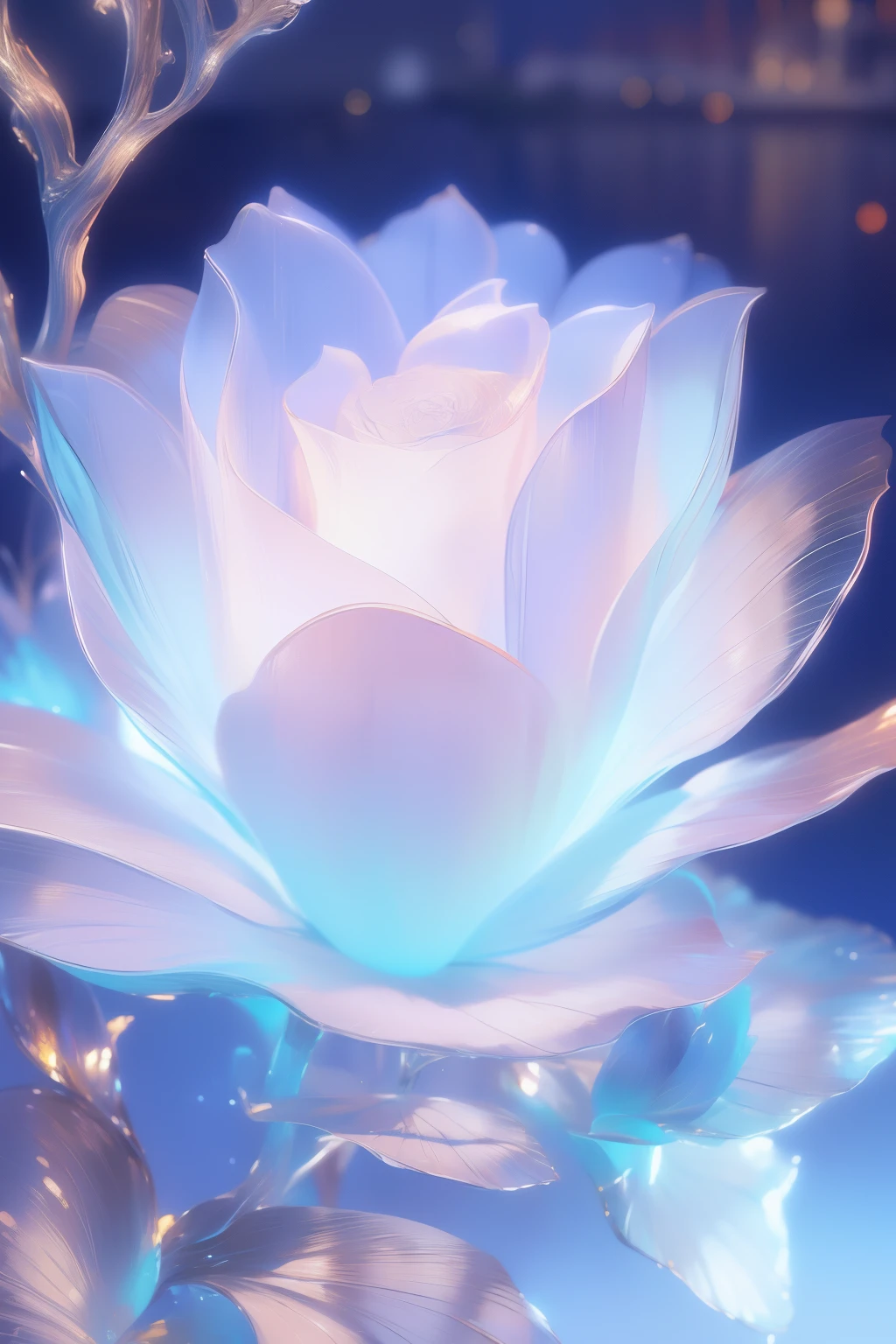 (((A girl))，The Arthur effect, Transparent body, Gradient translucent glass melt, Caustics, transparent glass texture, Irridescent color, Designed by Dietrams, Simple, Glows in high detail, white backgrounid, industrial design, studio lit, C4D, OC renderer, Clean shadows, 4K