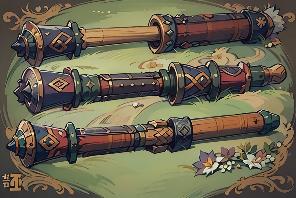 (((best quality))), (((masterpiece))), Weapons to be included in the Weapon Encyclopedia, 중국스타일 gon봉, baton weapon, gon, club, 쇠club, iron bat, blunt instrument, a striking weapon