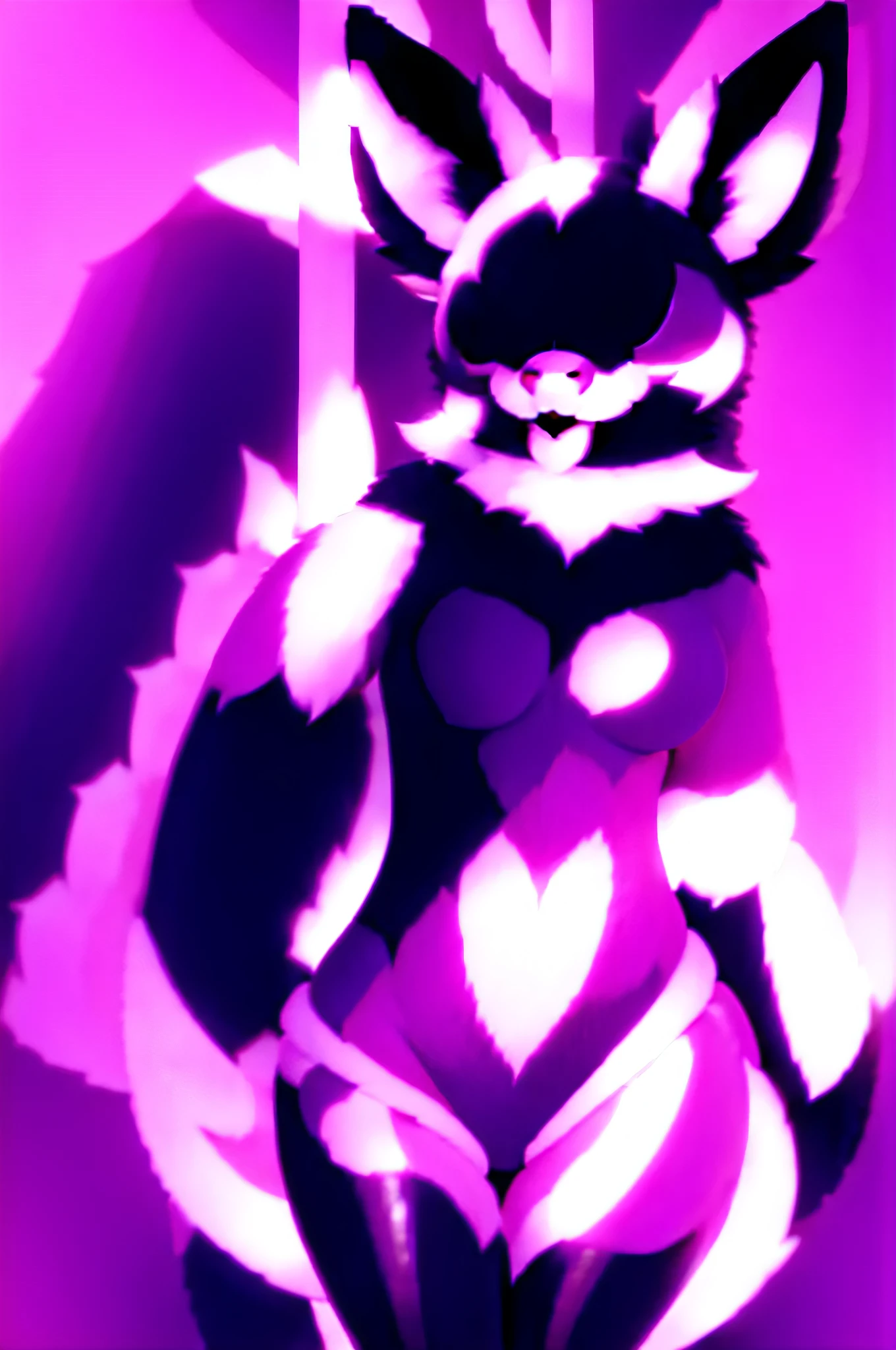 a close up of a cartoon animal holding a Femboy, female fursona, fursona, furaffinity fursona, purple black, white fursona!!!!, female furry mini cute style, fursona art, furry furaffinity, foxgirl, commission on furaffinity, furry fursona, fursona furry art commission, by :5 sexy: 7