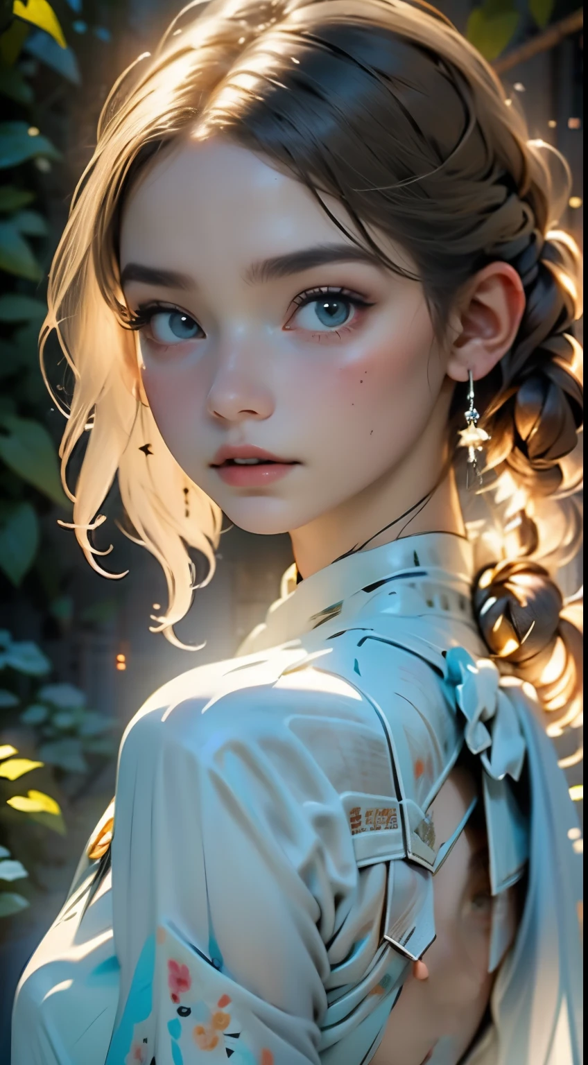 Impressive angel of life and death、A mysterious and profound person who monitors the truth.、Enigmatic Beings、He has a sharp gaze that conveys silence and fear.、cool tones and deep shadows、Attractive shape、beautiful、(dark lighting), ( fantastic lighting),(Spectral illumination)、master piece:1.5、highest quality、the best eroticism、ultra high resolution、Super detailed、insane precision