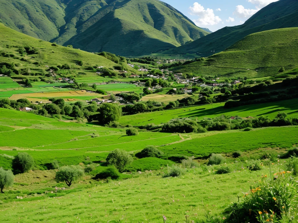 The valley where we lived was lush and green.