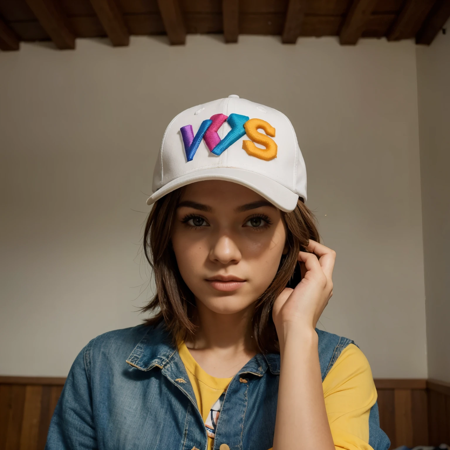 Crear imagen sobre venta de muchas gorras de muchos estilos y muchos colores 