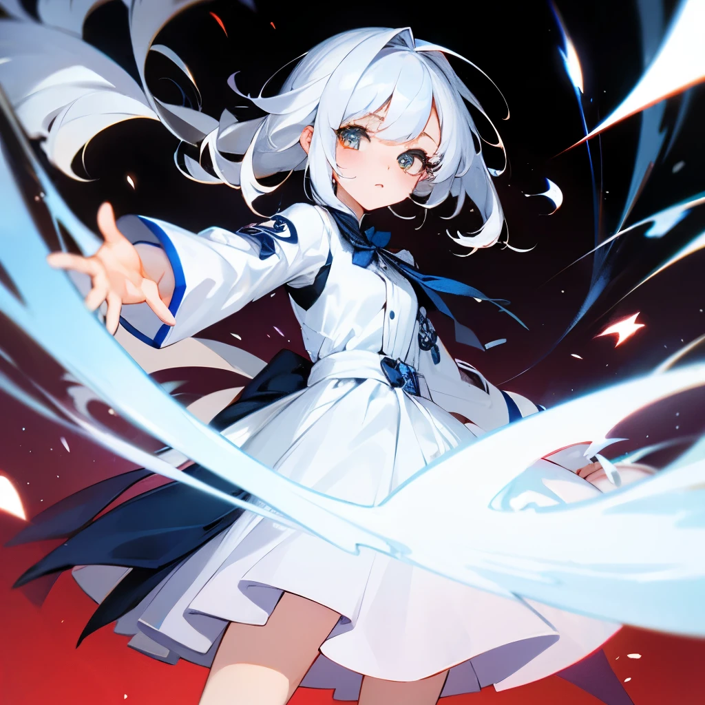 white eyes
white hair
wear white dress
cool girl
絶対形態
完全形態