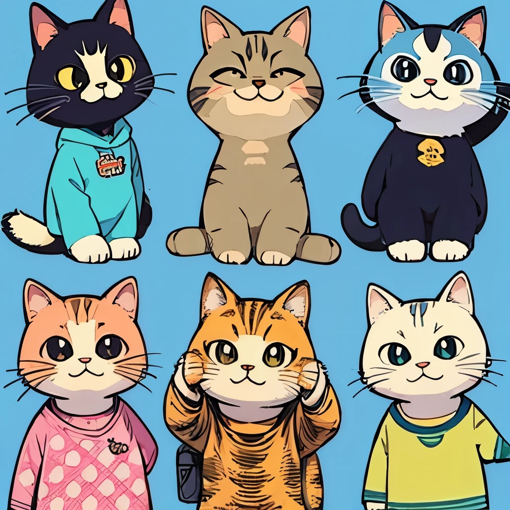 one cat、money、cartoon-like pattern、pop