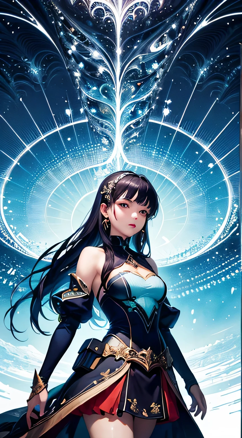 (masterpiece, top quality, best quality, official art, beautiful and aesthetic:1.2), (1girl:1.3), (fractal art:1.3), cowboy shot,
kamisato ayaka, floating water, glowing,