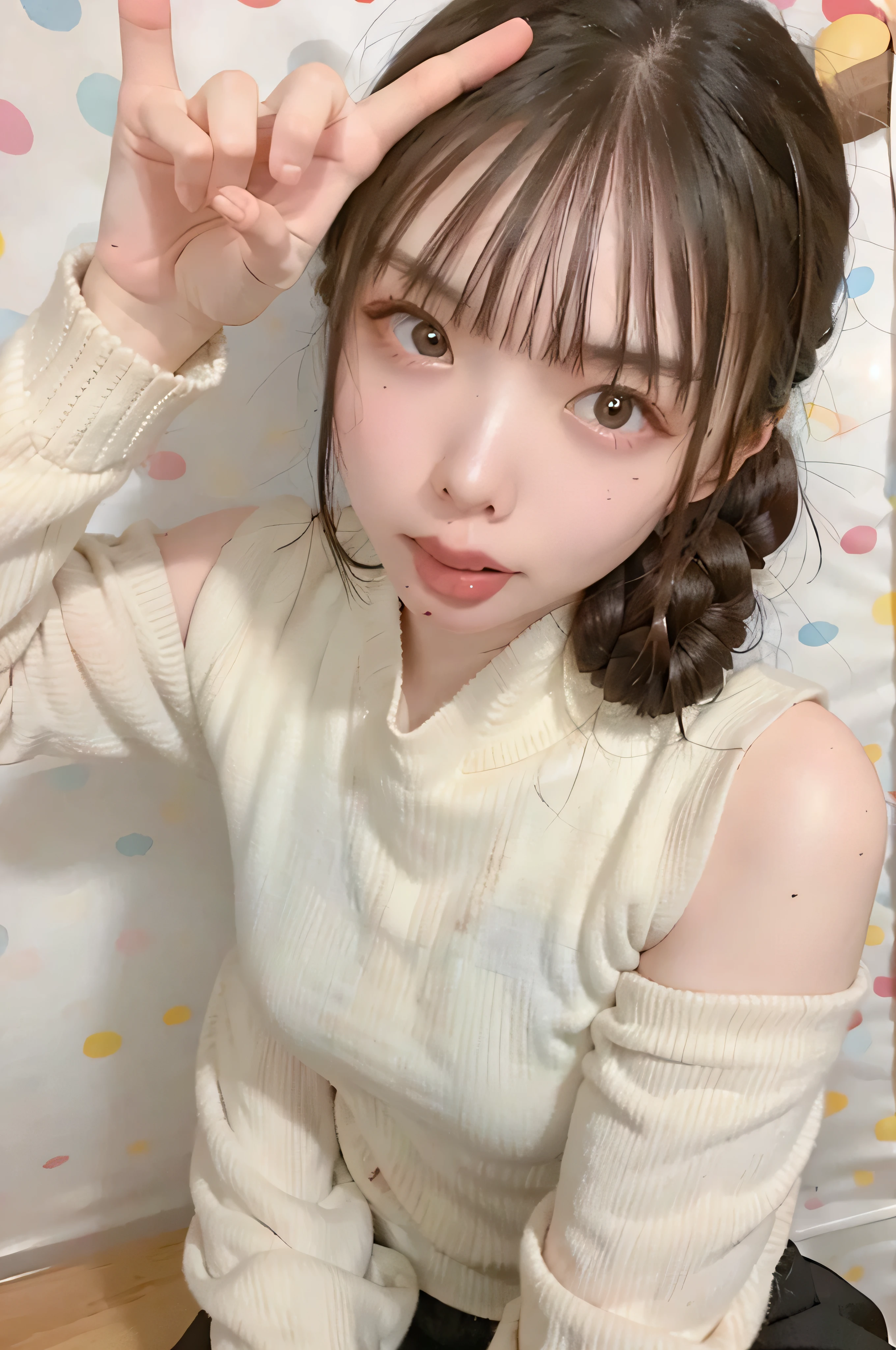 (highest resolution, clear_Image 1.2) 、(Beautiful girl with golden ratio face)、(19 year old girl)、(very vivid eyes、wolf eyes 1.2)、wonderful, high detail, lip gloss、very beautiful girl、 alone, beautiful girl like a model、(long sleeve sailor suit、highly detailed pleated scarf）, beautiful and detailed eyes, beautifully detailed nose,(((lick your tongue)))、