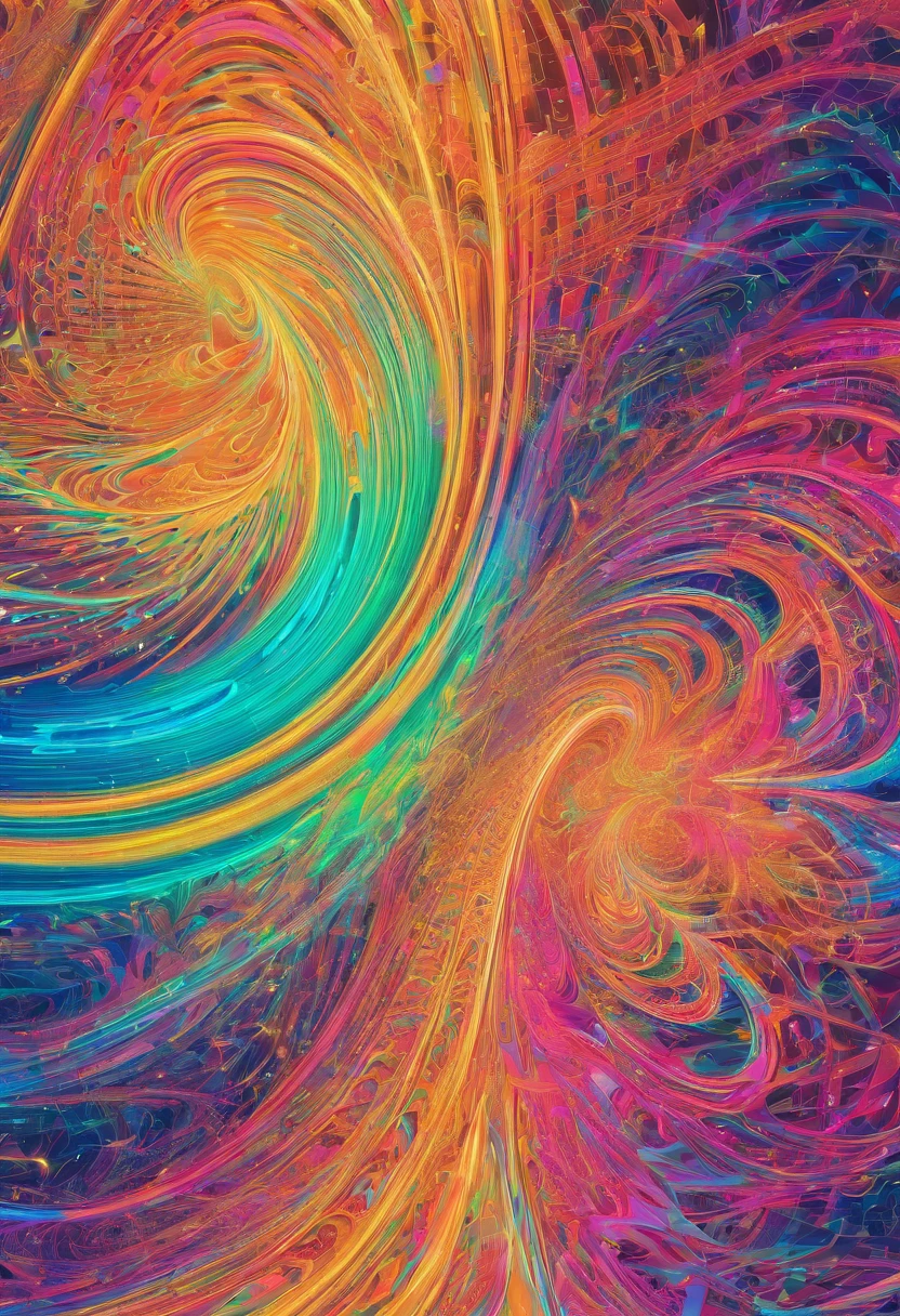 Tyndall's world of effects!it's here,You will explore the wonders of light and interlacing interference patterns using different colored light sources,
You'll see a rainbow of colors appear in the interference pattern. Observe the wave nature of light.。They travel in the form of waves,And form peaks and troughs at the interference. Dynamic energy artwork. Glow colorful. Very detailed. Ultra-detailed color art., psychedelic art style, Wheels within wheels、Colorful, bright and clear