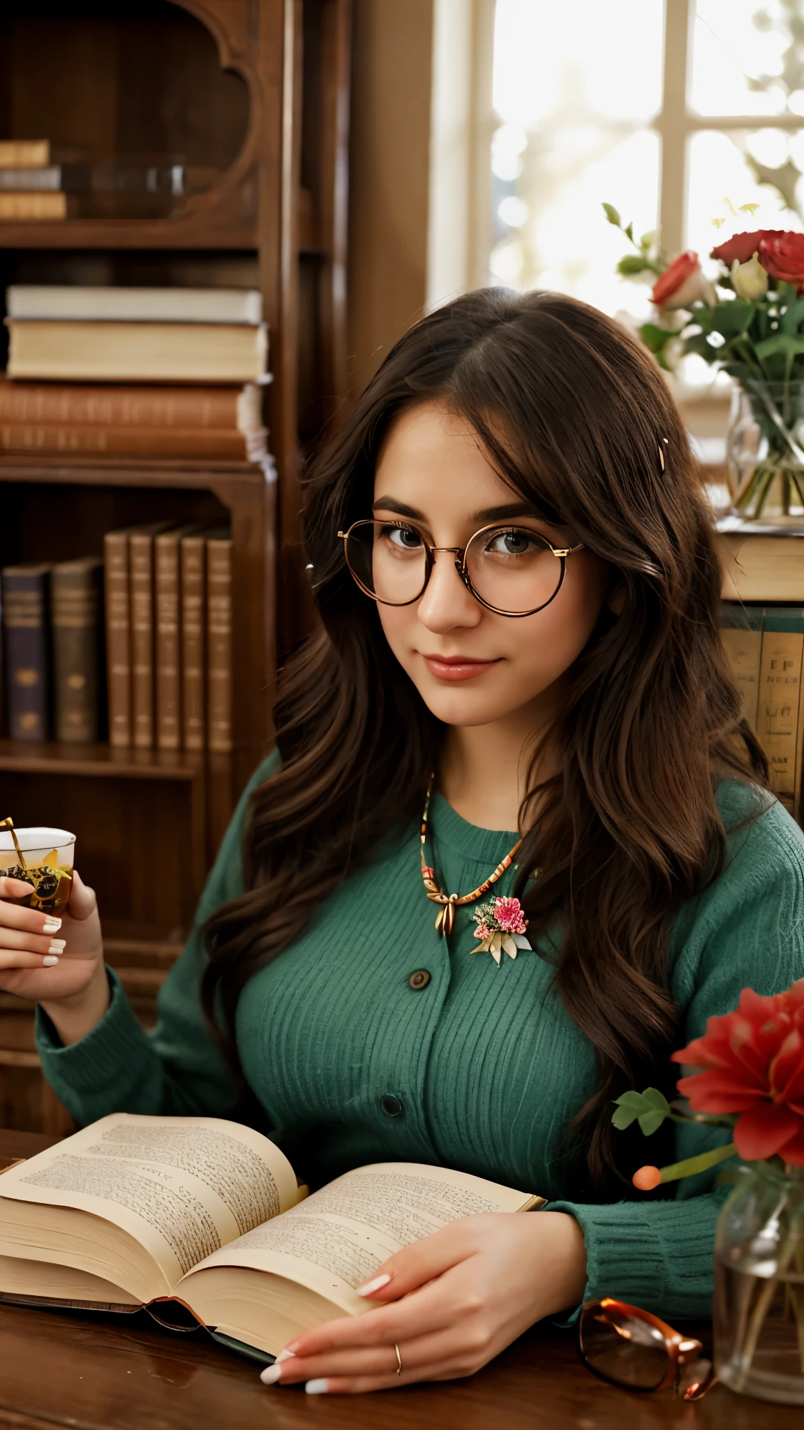 Books, Cup, Miscellanea, Miscellaneous, Glasses, Spectacles, Flowers, Rings