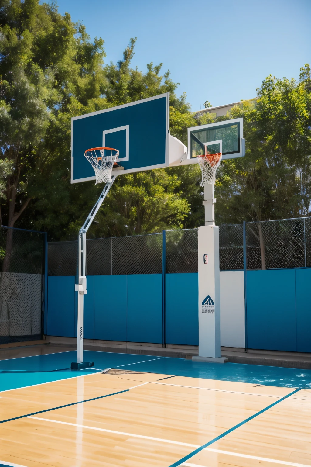 basketball court,front,backboard,Basket