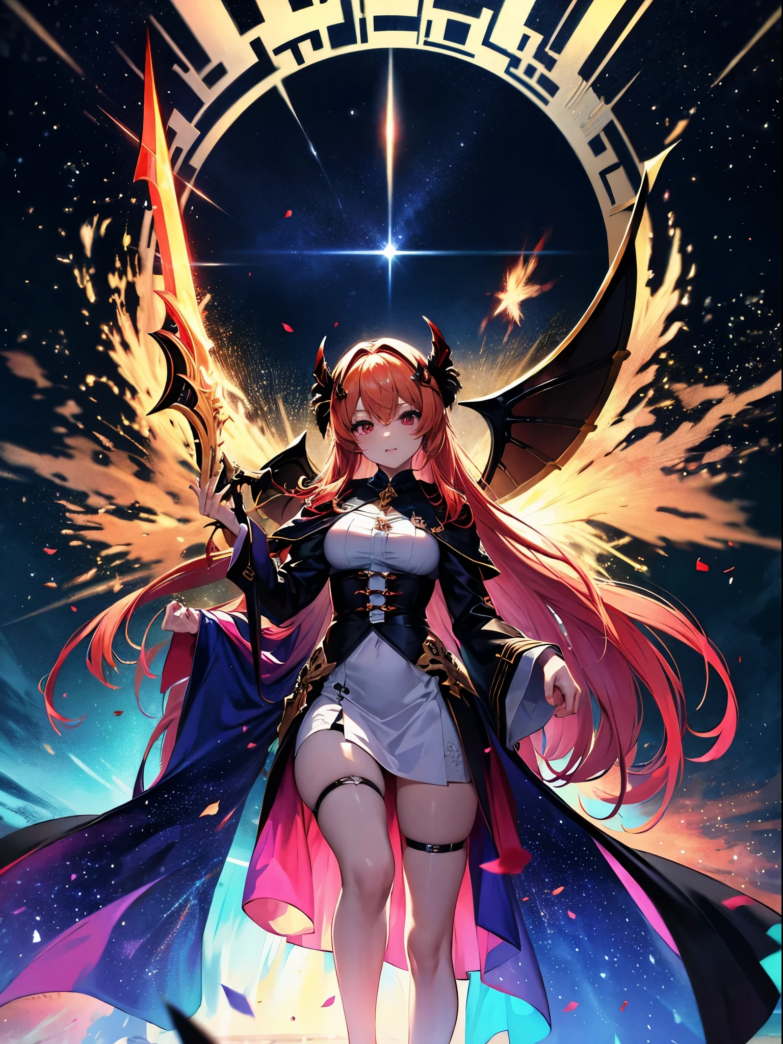 (((masterpiece)))、(((highest quality)))、((super detailed))、According to the contract、Follow me please、Overlord of Flame。come、Purification Flame、Great Sword of Flame。 fluttershy、Fire and brimstone through Sodom。turn sinners into dust of death。『Burning sky』