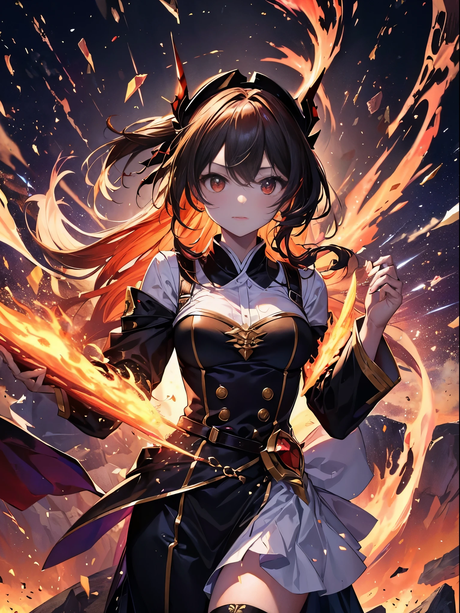 (((masterpiece)))、(((highest quality)))、((super detailed))、In accordance with the contract、Follow me please、Overlord of Flame。come、Purification Flame、Great Sword of Flame。
fluttershy、Fire and brimstone burning through Sodom。turn sinners into dust of death。『Burning sky』