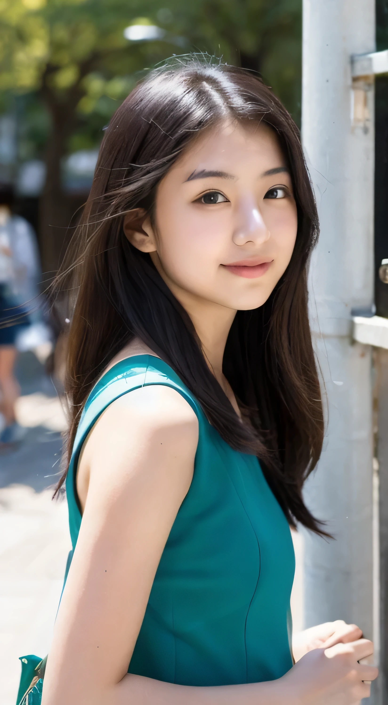 torso up, Japanese national universities where cherry blossoms bloom,
Approved,
Japanese 18 year old girl black hair, straight, length