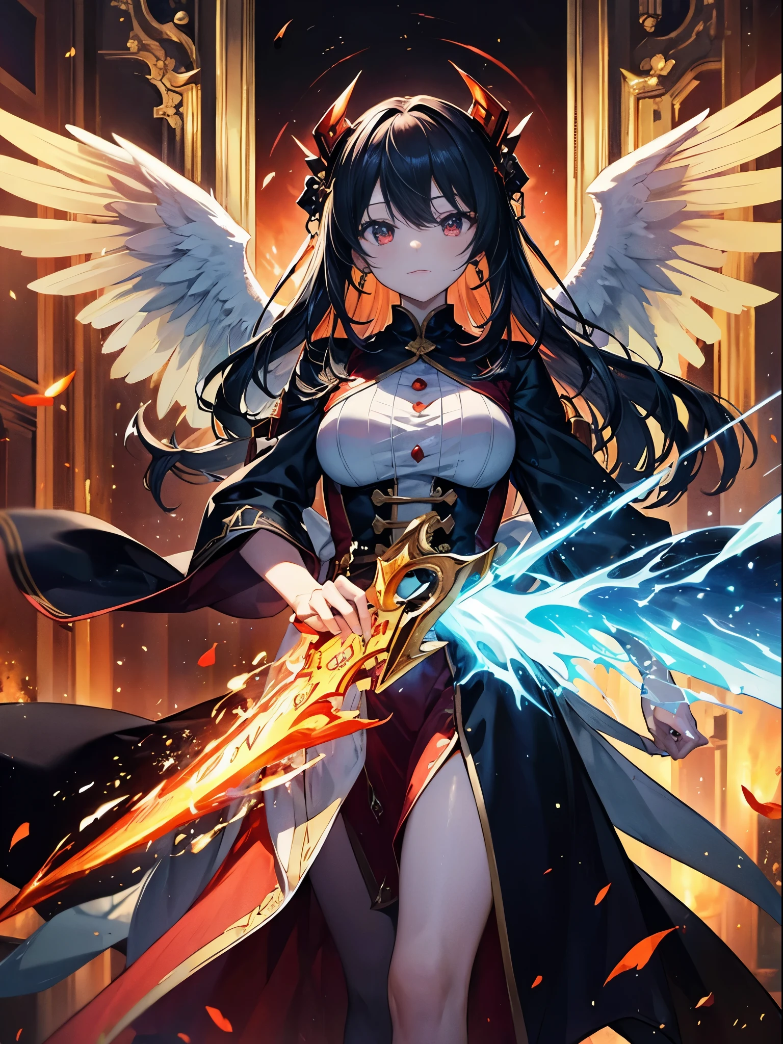 (((masterpiece)))、(((highest quality)))、((super detailed))、In accordance with the contract、Follow me please、Overlord of Flame。come、Purification Flame、Great Sword of Flame。
	fluttershy、Fire and brimstone burning through Sodom。turn sinners into dust of death。『Burning sky』