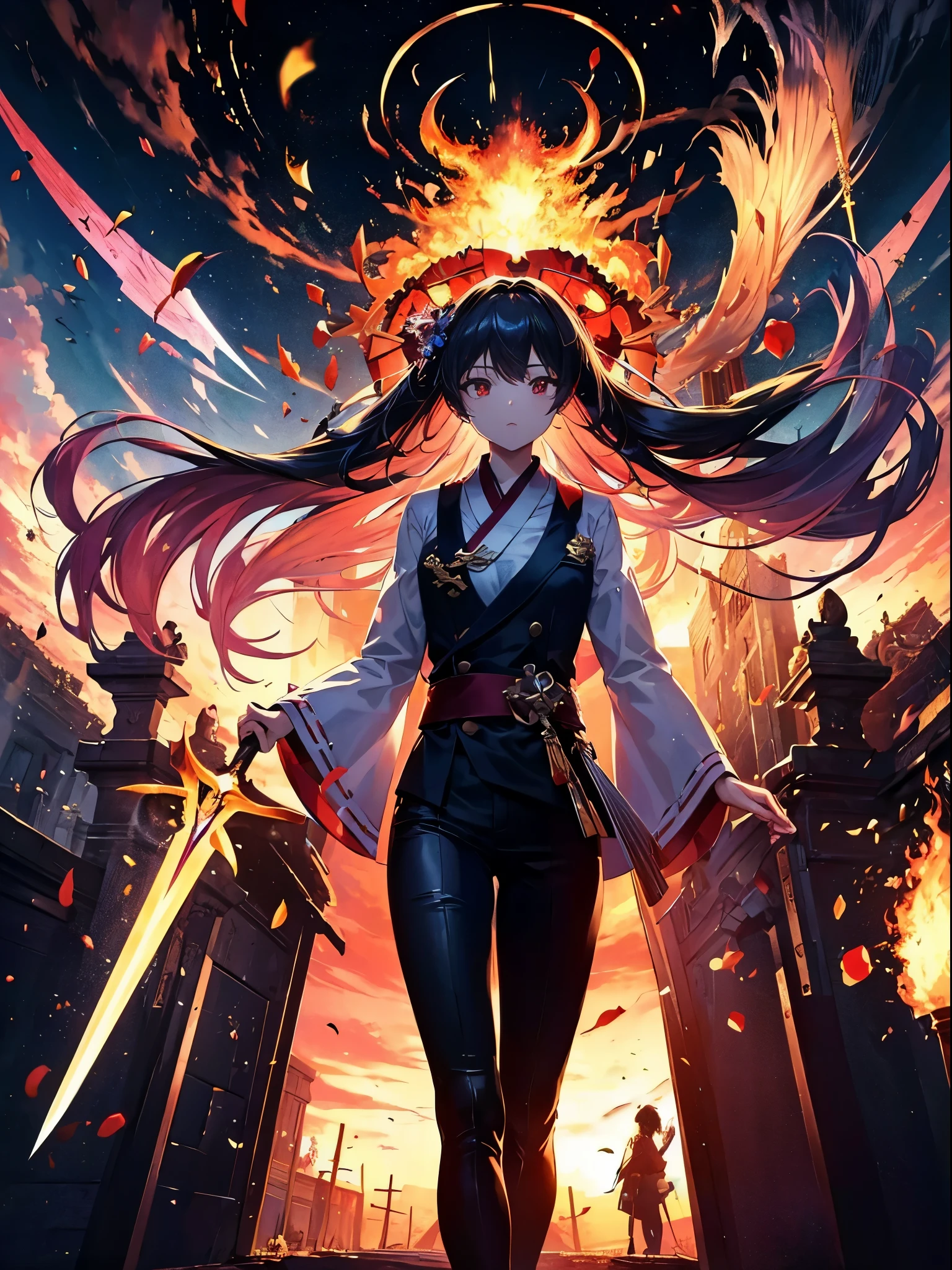 (((masterpiece)))、(((highest quality)))、((super detailed))、In accordance with the contract、Follow me please、Overlord of Flame。come、Purification Flame、Great Sword of Flame。
fluttershy、Fire and brimstone burning through Sodom。turn sinners into dust of death。『Burning sky』