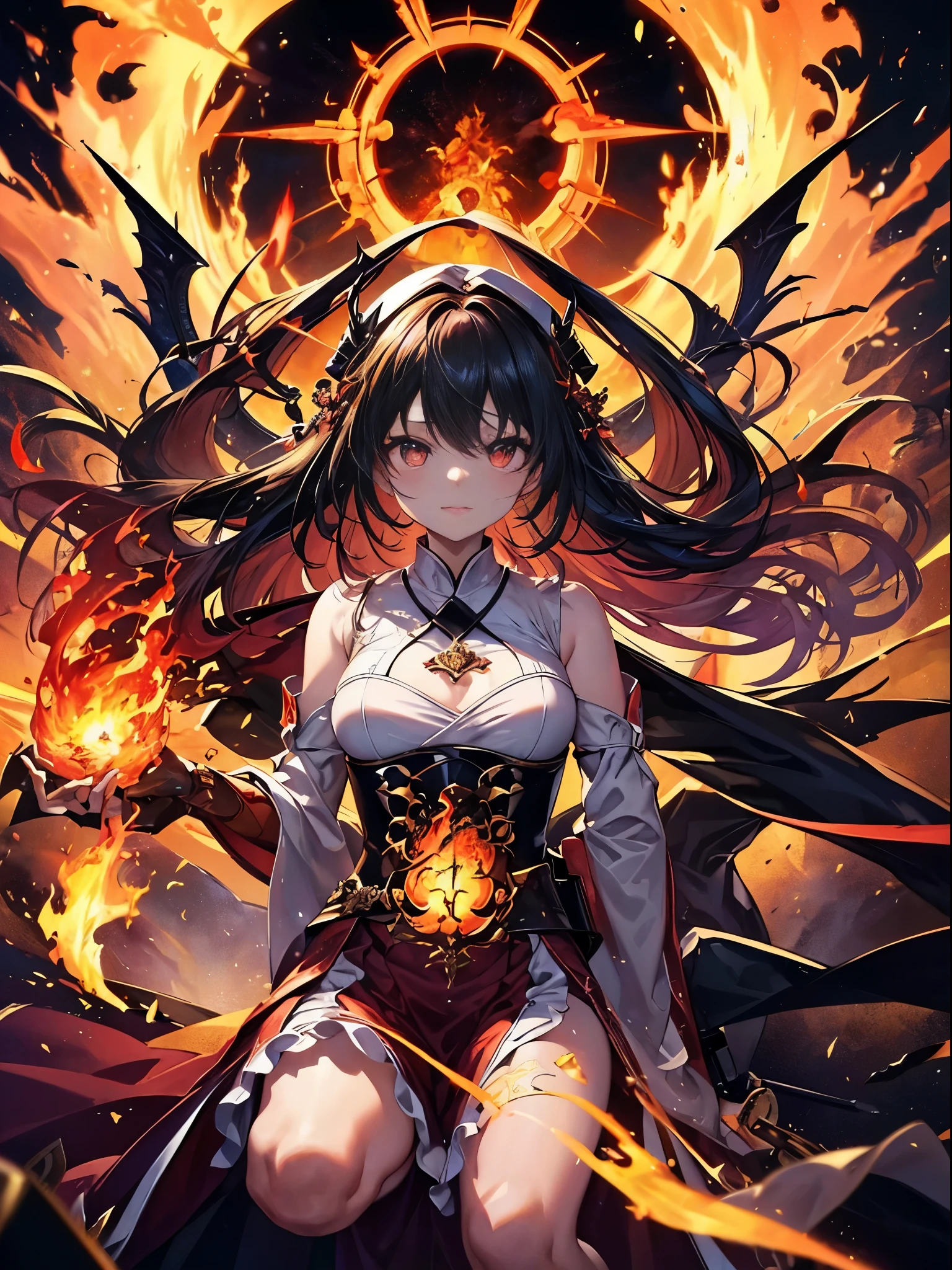 (((masterpiece)))、(((highest quality)))、((super detailed))、In accordance with the contract、Follow me please、Overlord of Flame。come、Purification Flame、Great Sword of Flame。
fluttershy、Fire and brimstone burning through Sodom。turn sinners into dust of death。『Burning sky』