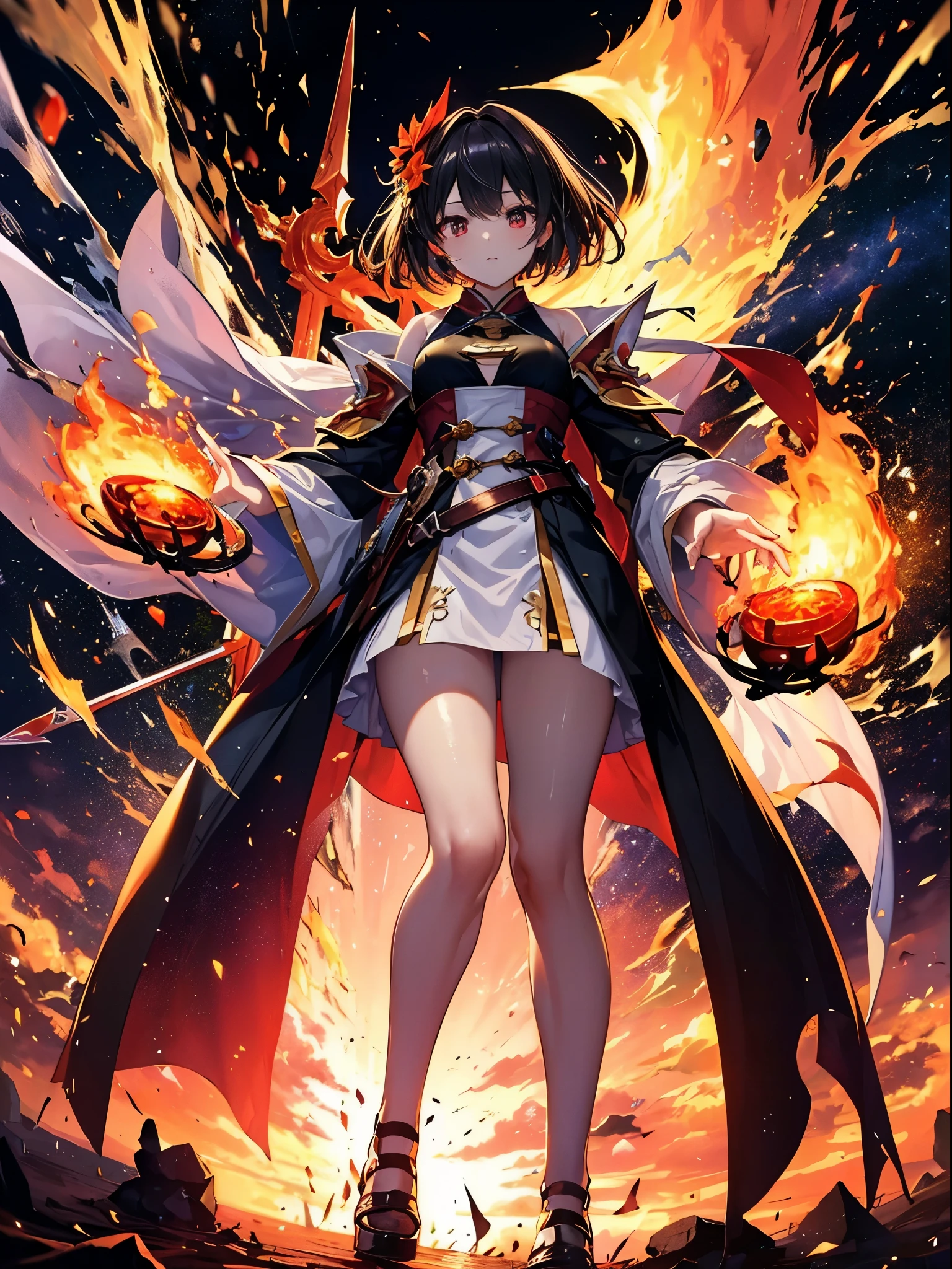 (((masterpiece)))、(((highest quality)))、((super detailed))、In accordance with the contract、Follow me please、Overlord of Flame。come、Purification Flame、Great Sword of Flame。
fluttershy、Fire and brimstone burning through Sodom。turn sinners into dust of death。『Burning sky』