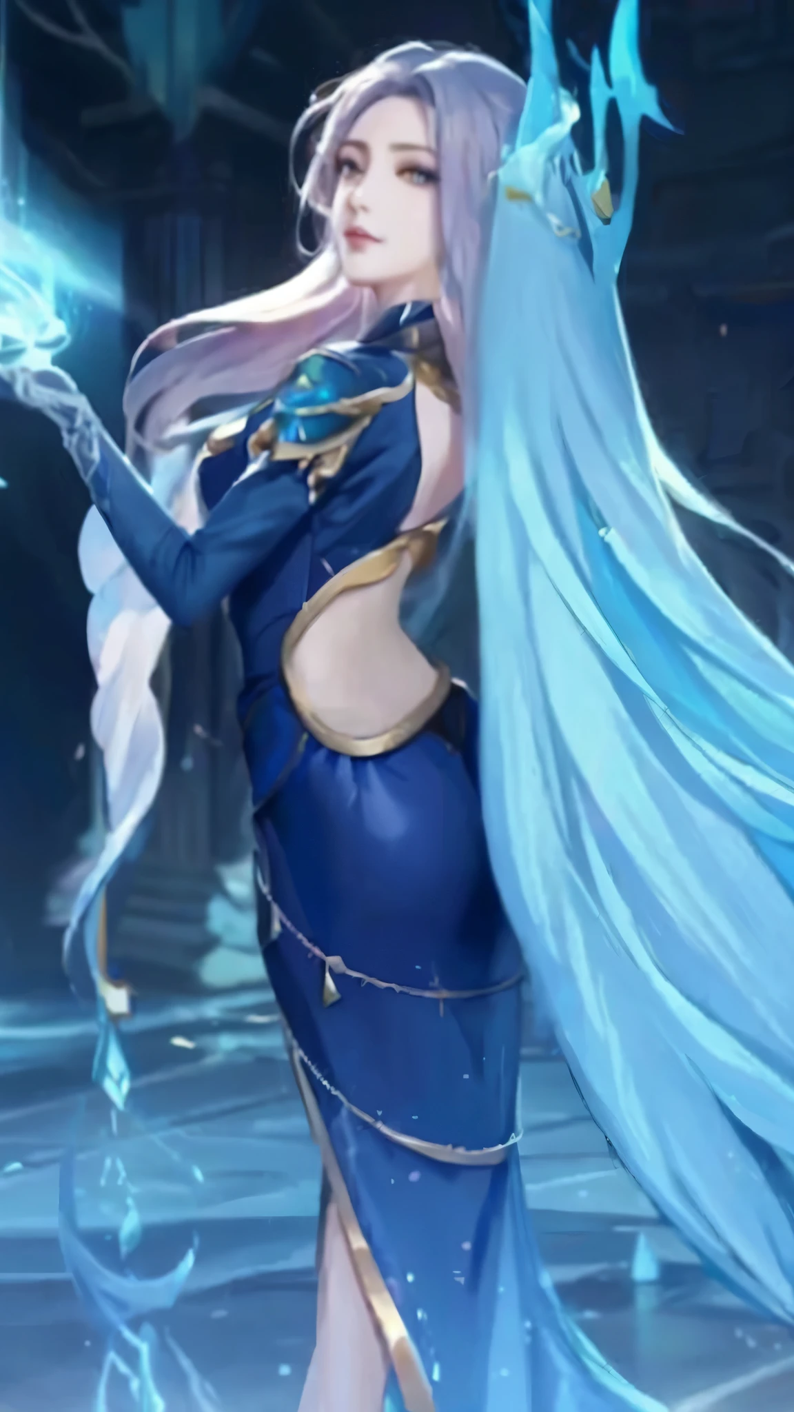 anime - style image of a woman in a white dress with long hair, full body xianxia, goddess. extremely high detail, trending on cgstation, irelia from league of legends, beautiful celestial mage, 8k high quality detailed art, irelia, astral witch clothes, highly detailed exquisite fanart, smooth anime cg art, extremely detailed goddess shot