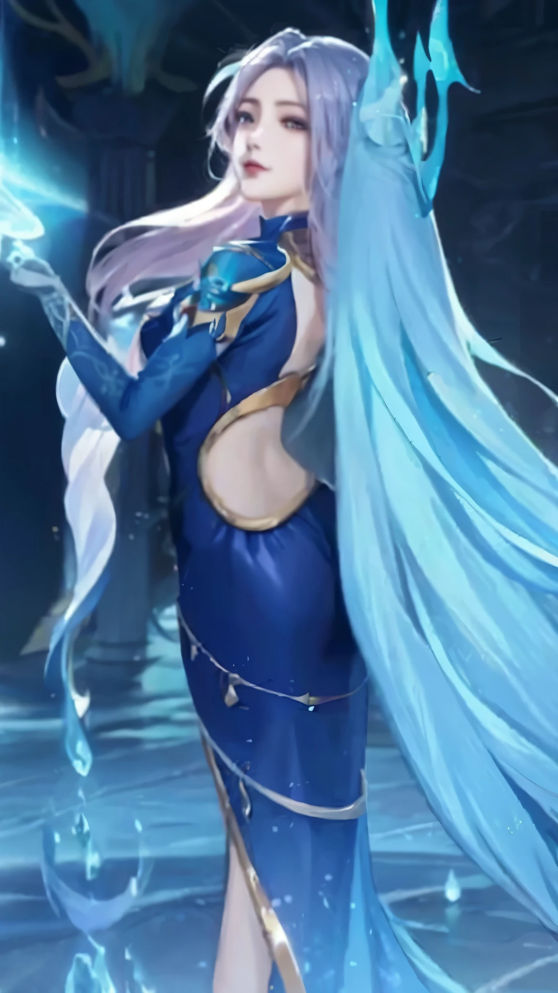 anime - style image of a woman in a white dress with long hair, full body xianxia, goddess. extremely high detail, trending on cgstation, irelia from league of legends, beautiful celestial mage, 8k high quality detailed art, irelia, astral witch clothes, highly detailed exquisite fanart, smooth anime cg art, extremely detailed goddess shot
