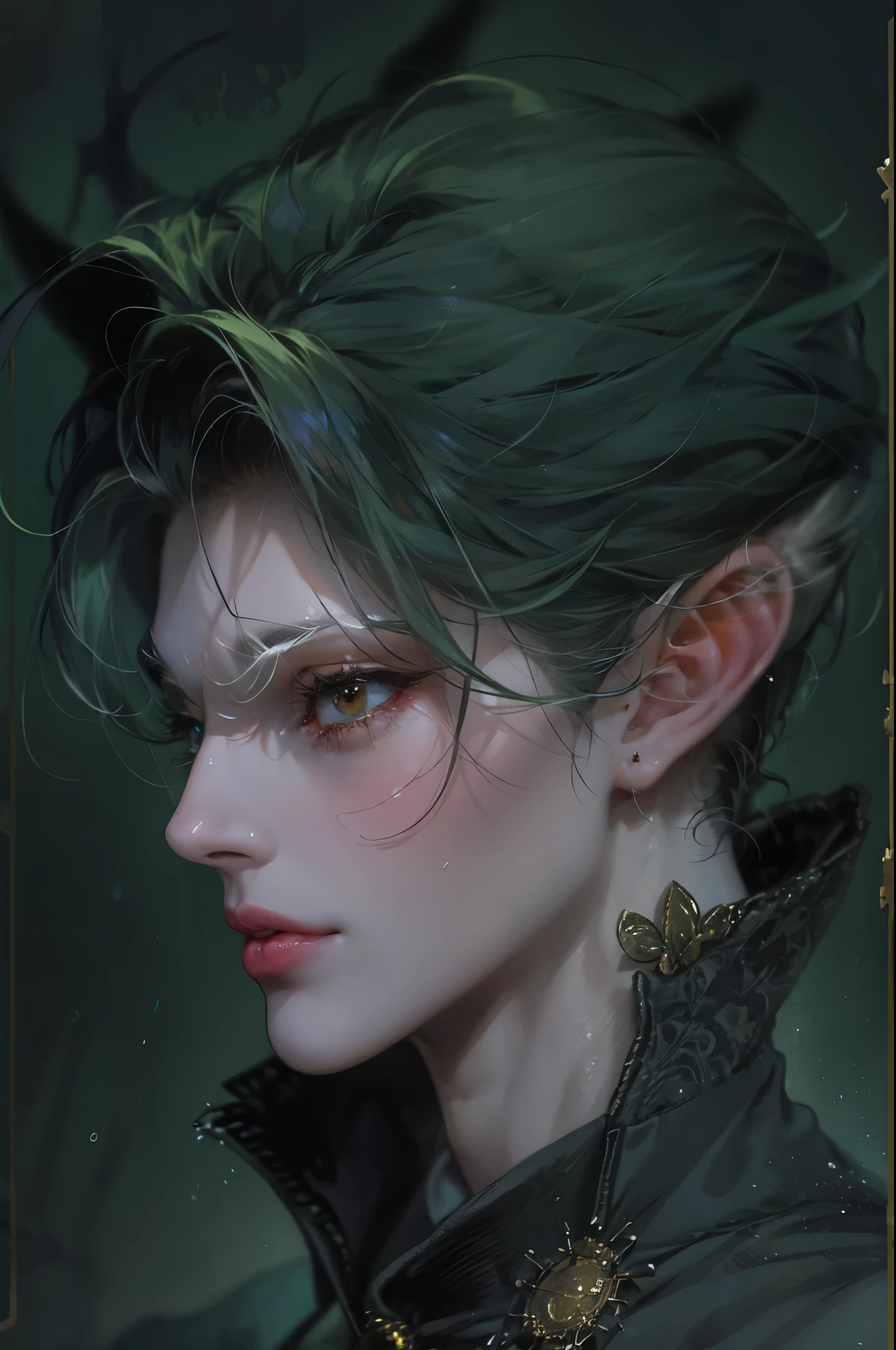 ((Best quality)), ((masterpiece)), (detailed), ((perfect face)), ((halfbody)) handsome face, male, boy, perfect proportions , a male character hero from vampire saviour comics in a gnostic outfit, succubus, incubus, vampire, dark cape, dark castle, detailed scenery background