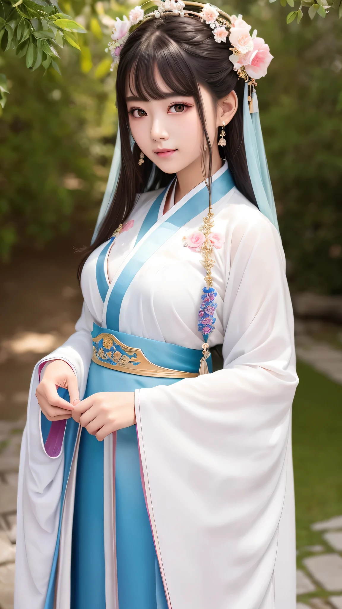 highest quality ,masterpiece, shape, very delicate and beautiful, very detailed ,CG ,unity ,8k wallpaper, wonderful, finely, masterpiece,highest quality,official art,very detailed CG unity 8k wallpaper,confused, incredibly confused, huge file size , Super detailed, High resolution, very detailed,beautiful detailed girl, very detailed eyes and face, finelyて美しい目,light shines on your face,(Hanfu:1.1),1 girl
