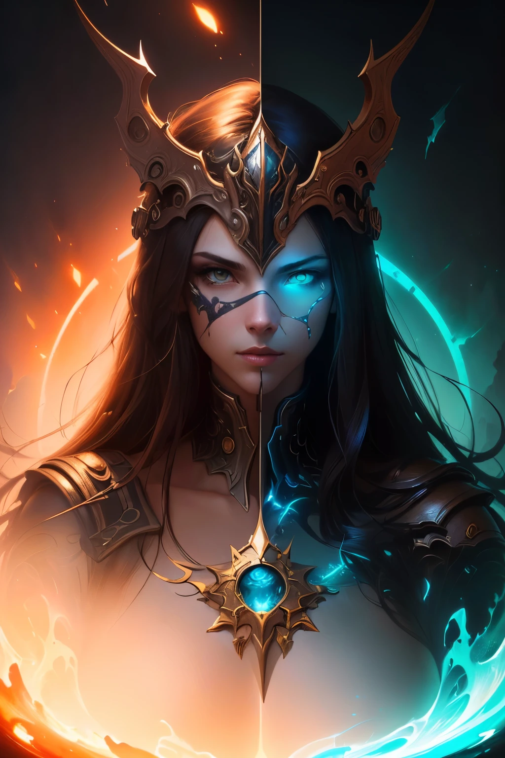 masterpiece, best quality, (extremely detailed CG unity 8k wallpaper), (best quality), (best illustration), (best shadow), absurdres, realistic lighting, (Abyss), beautiful detailed glow, art by PeterMohrBacher,