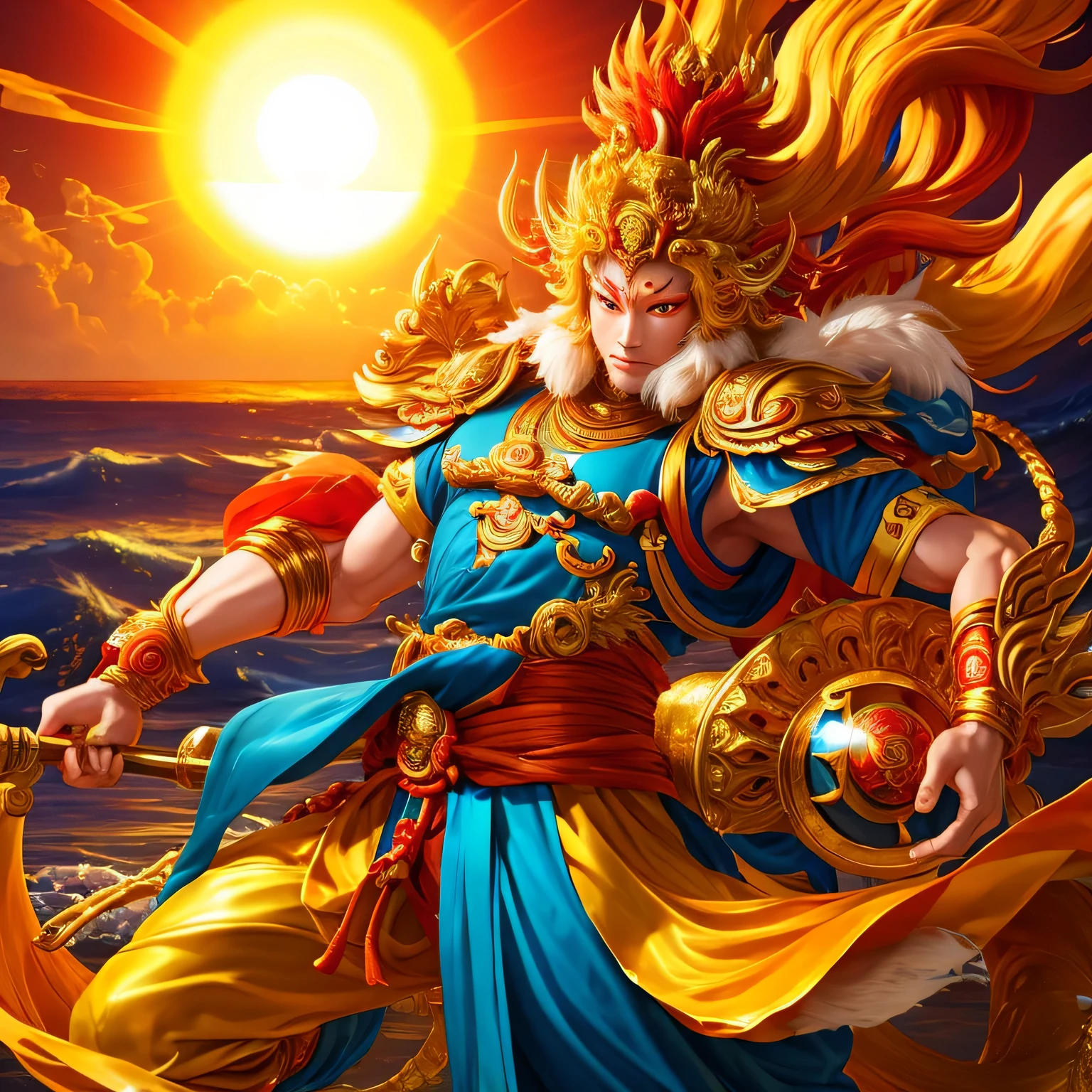 Sun Wukong,,Guan yin,Ocean