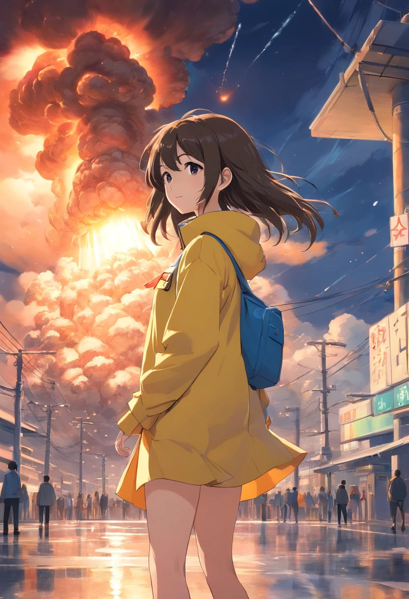 master part,best quality, illustration, Pikachu vestindo traje espacial,Belo brilho detalhado,(Chamas de guerra:1.2),(nuclear explosion hides:1.3),chuva,Detailed lighting,detailed water,(belos olhos detalhados:1.1),no expression,