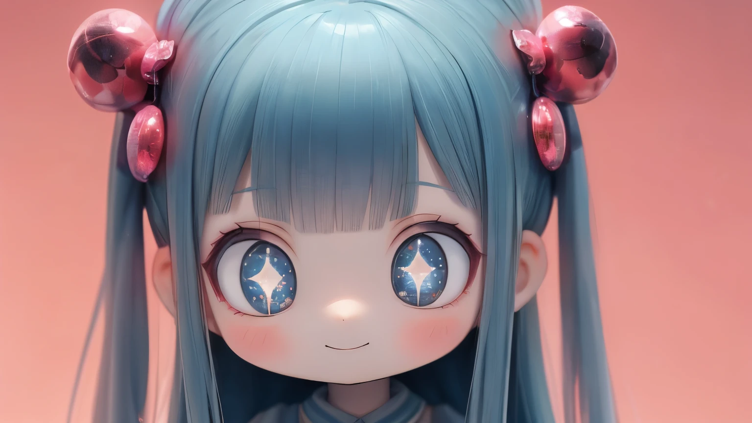 girl with、Clean hair ornament, Cute surreal bodies bien、(Detailed eyes, Eyes Like Gems, Sparkling eyes:1.3) , a smile, Blue sky, kawaii shoese