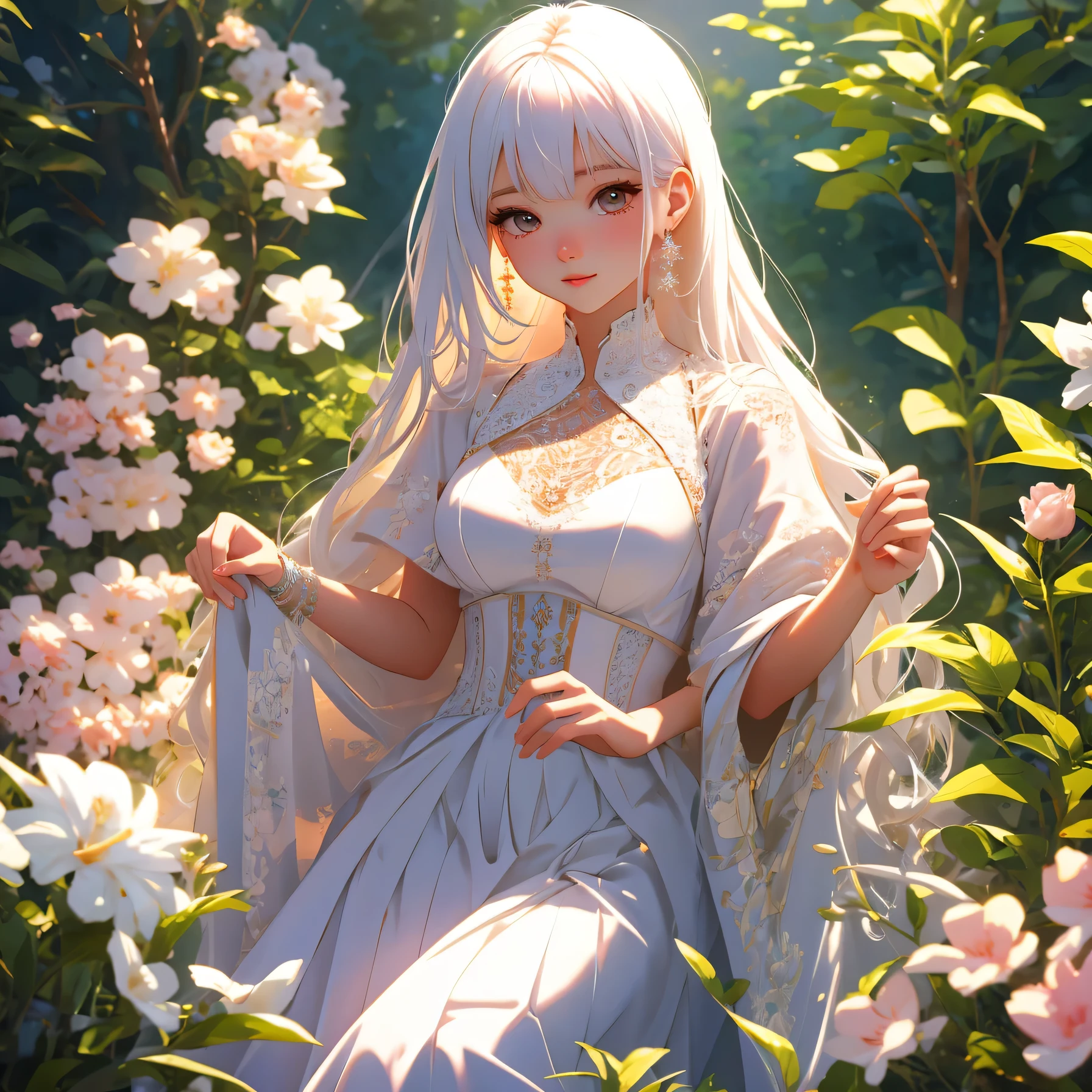 nsfw:1.1, high resolution:1.7, incredibly absurdres, kawaii:1, cute:1.5, hires.fix,anime visual:1,incredibly fine illustration,8k,masterpiece:1.2,best quality, high quality, exquisite, beautiful,insanely detailed, intricate detailed, extremely detailed, Super Definition,ultra high res, Super Resolution, best aesthetic, ultra detailed:1.5,best quality, perfect face, detailed face, masterpiece:1.2, illustration:1.2, 8k cg wallpaper, stunning art,absurdres,octane render,ultra hires,Actress,(Idol),18yo,Beautiful,(Cute and lovely),cute girl,White-haired long-haired royal sister swimsuit,Detailed rendering,extreme picture quality,The light and shadow details are perfectly expressed,Natural light effects,dynamic angle,Brilliant summer sun