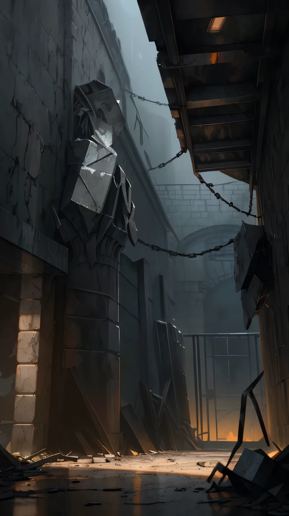 (best quality,4k,8k,high resolution,masterpiece:1.2),Super detailed,(actual,photoactual,photo-actual:1.37),night,dark,prison,dramatic lighting,sinister atmosphere, culprit,moonlight,shadow figure,heavy metal rod,concrete wall,an empty hallway,solitary confinement,despair,despair,cold and wet,footsteps echo,Ominous silence,suffocating,Say conditions,Steel doors,chain,despair的逃亡,desolate,murky darkness,Gritty,Claustrophobia,suspenseful,unforgettable,Tension filling,intimidating,despair的灵魂,Invisible dangers,intolerant,despair,abandoned person,shattered dreams,Hopes dashed,desolate,lack ,guard sentry,flashing lights,forgot time,crumbling infrastructure,shadow of the forgotten,desolate,Gritty realism