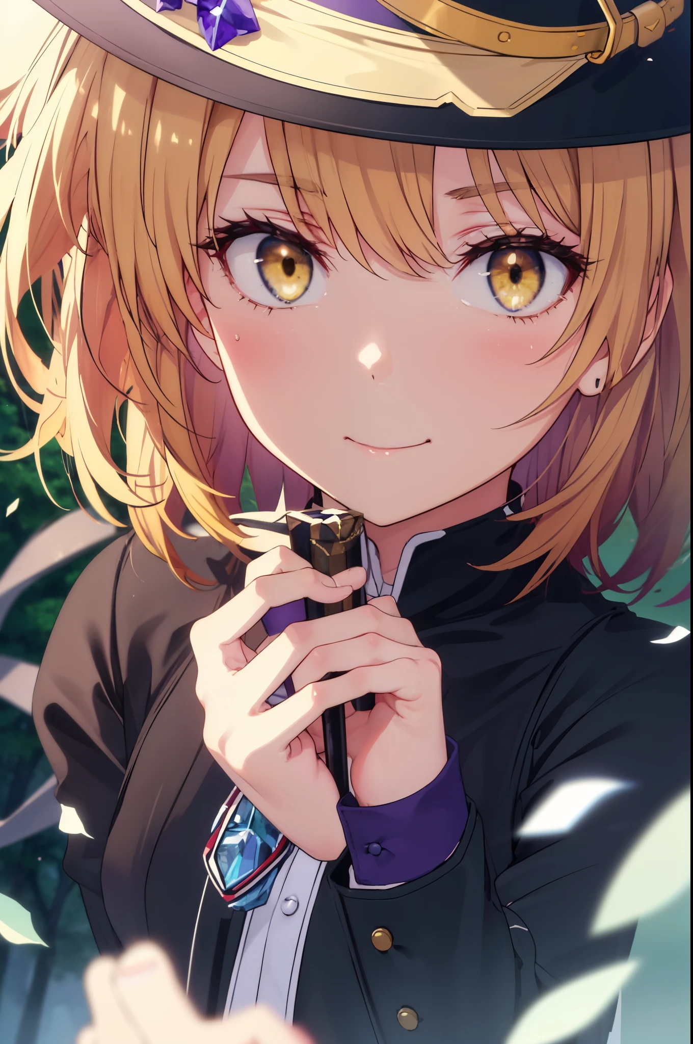 irohaisshiki, iroha isshiki, short hair, brown hair, (brown eyes:1.5), smile,witch hat,Witch costume,short boots,have a magic wand,
"Witch's Covenant": 月明かりに照らされたforestに集まったWitch's Covenantを示す暗くて雰囲気のある画像, Surrounded by swirling mist、Cast spells under the watchful eye of the shining full moon,
break outdoors, forest,
break looking at viewer,
break (masterpiece:1.2), highest quality, High resolution, unity 8k wallpaper, (figure:0.8), (detailed and beautiful eyes:1.6), highly detailed face, perfect lighting, Very detailed CG, (perfect hands, perfect anatomy),
