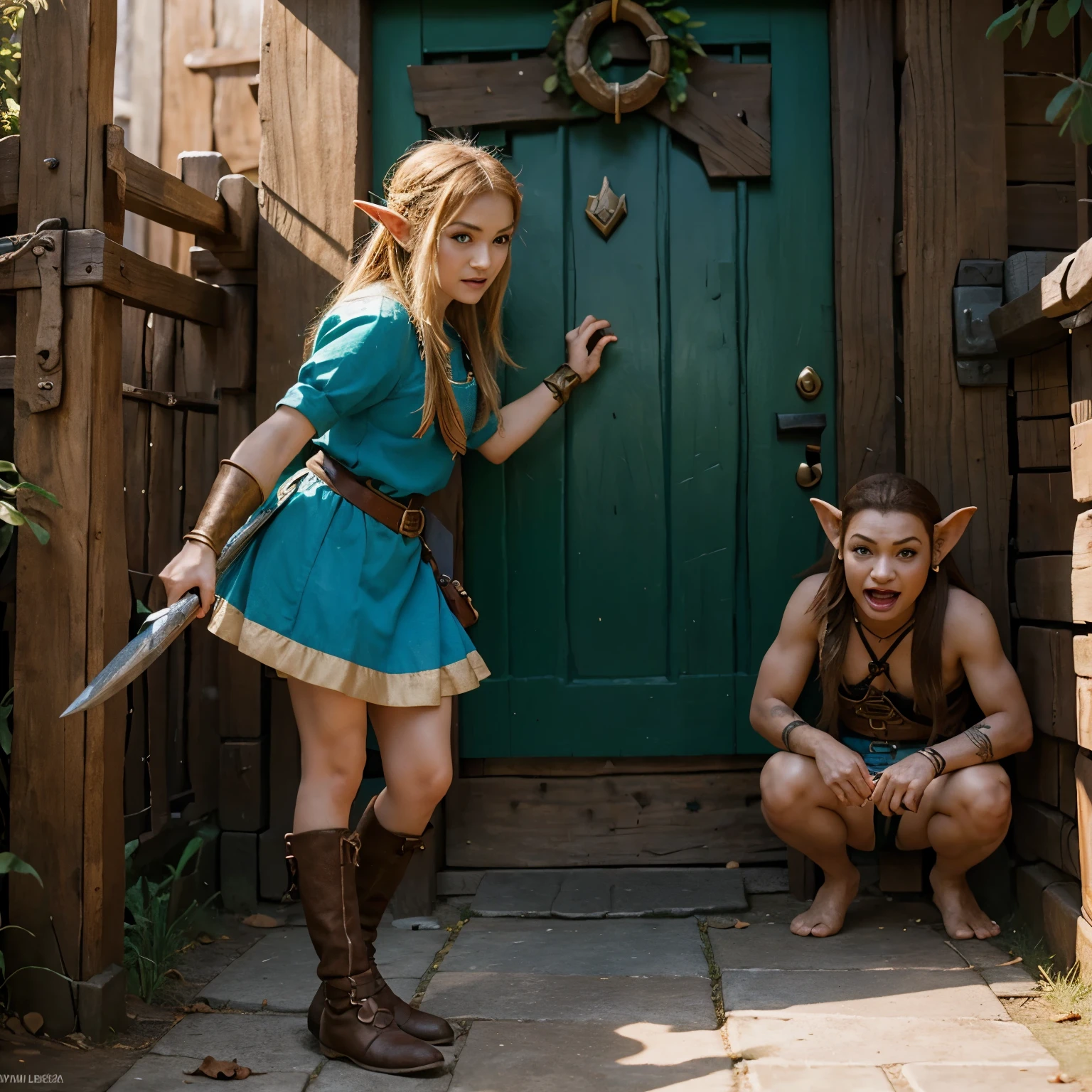 Zelda atacada por goblins
