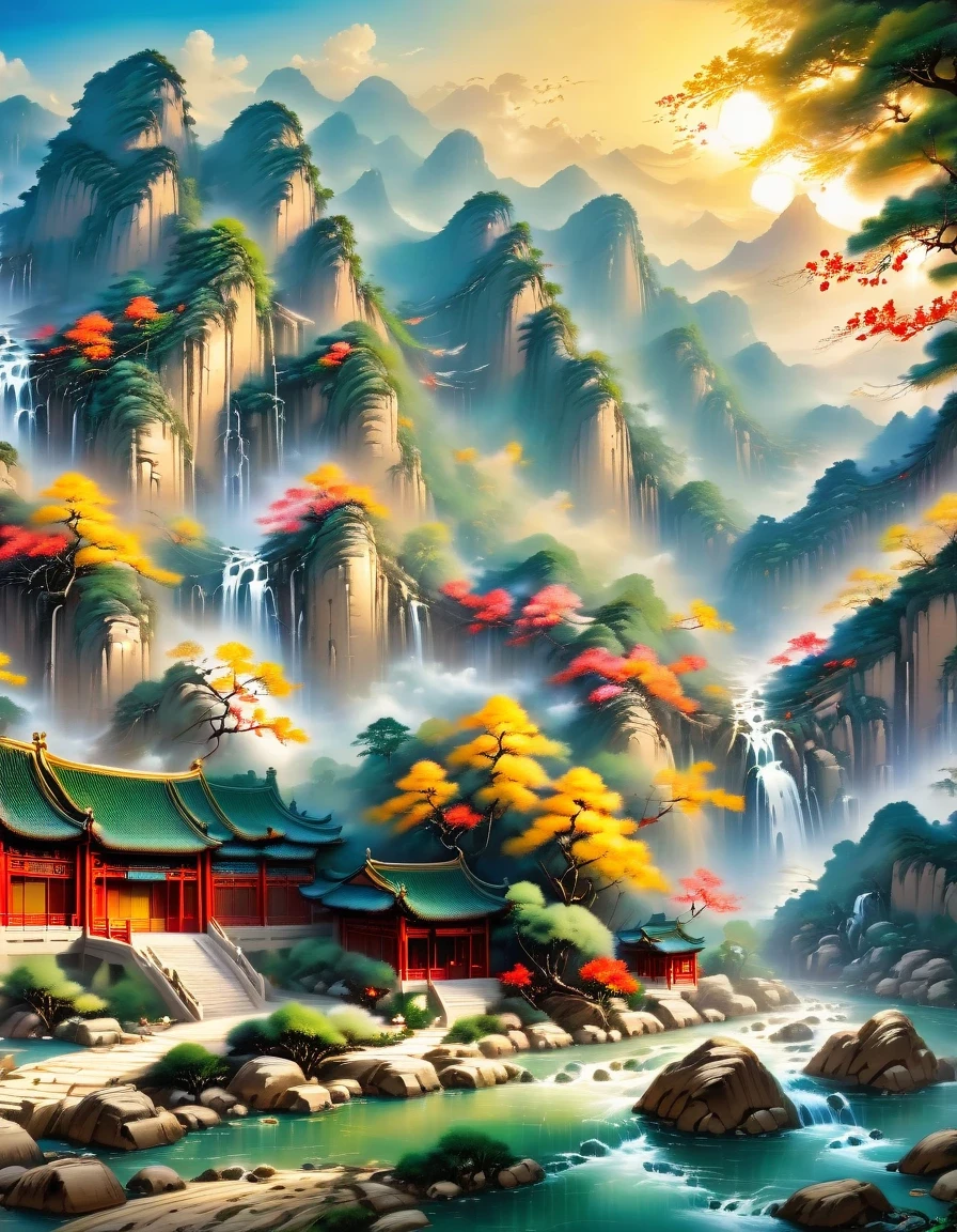 (best picture quality，8k，high resolution，masterpiece)，super detailed，，Chinese landscape painting summer，Sunlight，Good boy，Kaneko的稻田，Kaneko，happiness，children&#39;laughter，children在稻田里玩耍,Cicada chirping,Beautiful scenery,high dynamic range,ultra high definition,studio lighting,Ultra-fine,sharp focus,Physical rendering,extremely detailed description,main,bright colors,blurred background,Kaneko日出,peaceful,peaceful,Kanekoen light,prime time,nature,nature之美, ，minimalist，extreme details，unmatched details，Special effect、Realism and exquisite details，胶片颗粒和鲁Special effect果增加了图像的感和怀旧感。