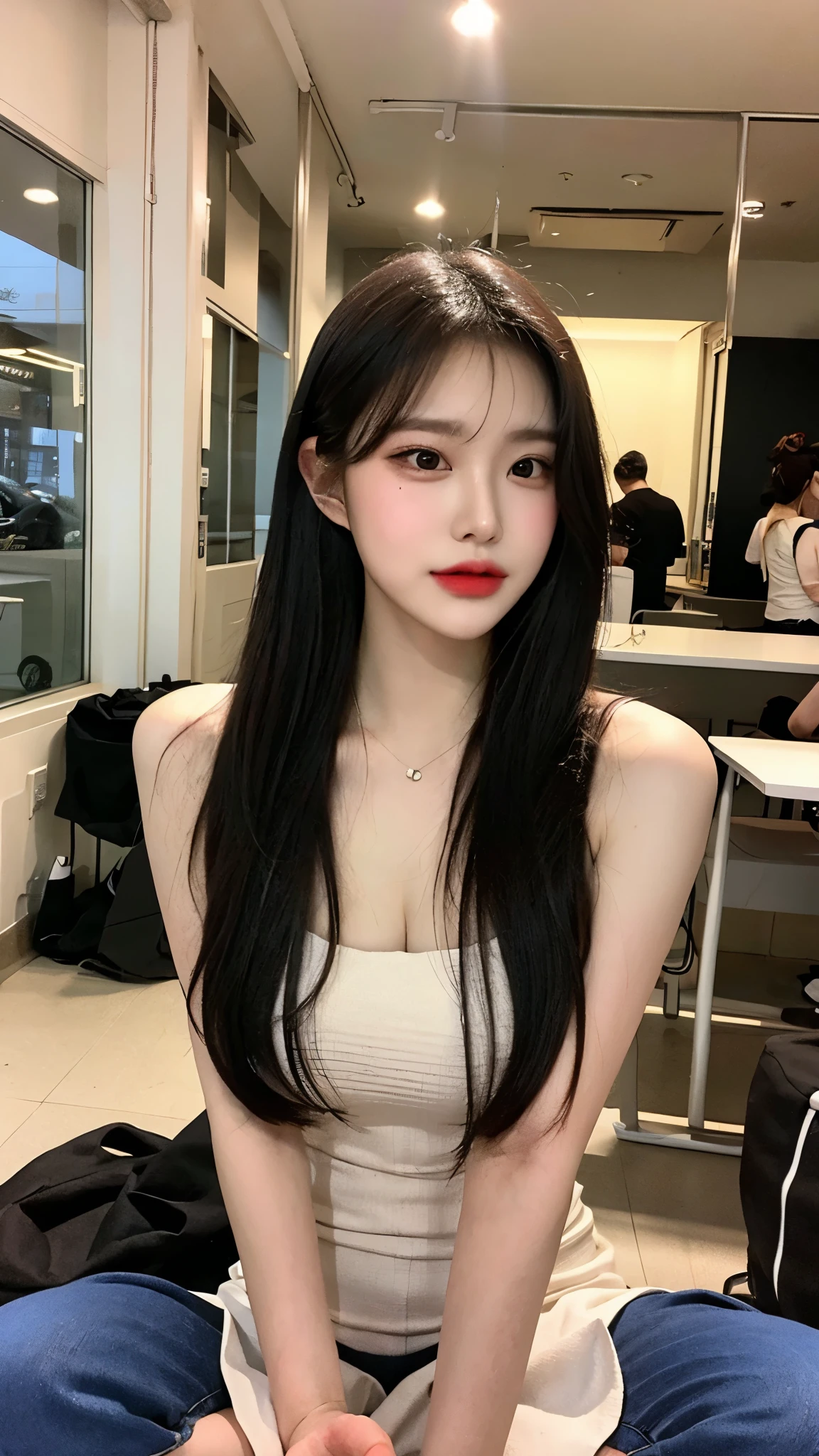 masterpiece,best quality,very detailed、very detailed CG 일러스트레이션,very delicately beautiful,Cute and delicate face,cinematic light,1 Mechanical Girl,in person,Telegraph slang,mechanical joint,mechanical limbs,vascular connection tube,mechanical vertebral body connection,Mechanical cervical spine attached to the neck,sit down,dead pan,Wire and cable connectors and body,character set,science fiction,Beautiful face very detailed, masterpiece, rabbit, fishnet pantyhose, perfect finger