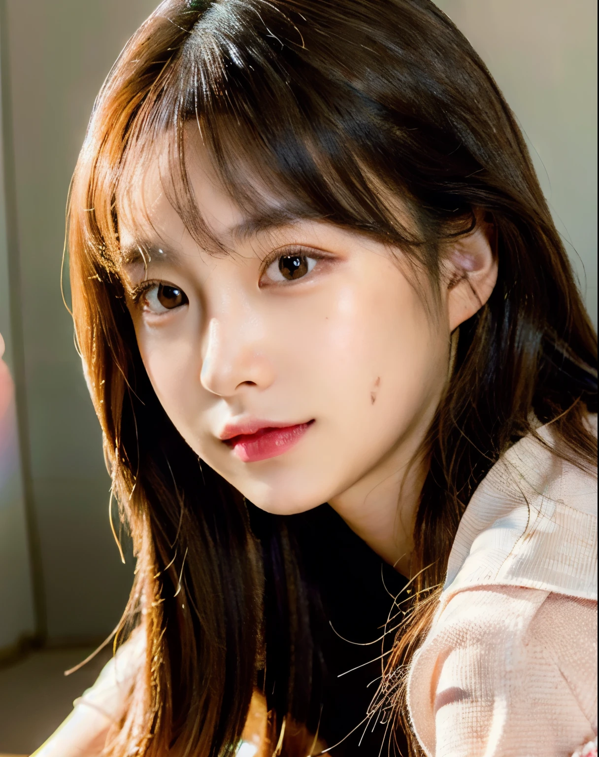 best quality, face focus, soft light, ultra high res, (photorealistic:1.4), RAW photo,
1japanese girl, solo, cute, (pupil, lights in the eyes), detailed beautiful face, (),(high resolution detail of human skin texture),
(long hair),
indoor,
Damask Shirt Dress,
(portrait)