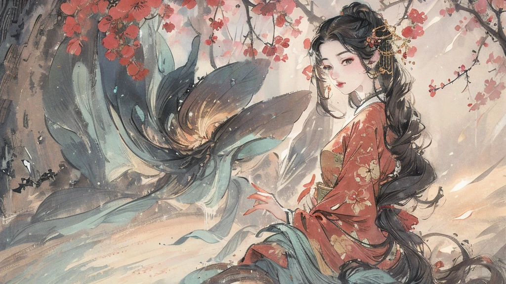 (Best quality, high resolution, photorealism: 1.37), 2 , girl and boy, beautiful and detailed eyes, beautiful and detailed lips, traditional Chinese clothes, loose and flowing clothes, serene expressions, full body portrait, pleasant The atmosphere, traditional garden background, delicate brushwork, bright colors, soft lighting.