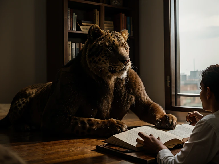 A besta que vi era semelhante a um leopardo, But it had feet like a bear's and a mouth like a lion's.. The dragon gave the beast its power, o seu trono e grande autoridade.