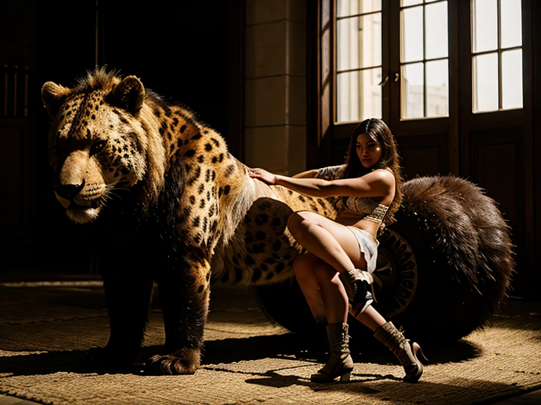 A besta que vi era semelhante a um leopardo, But it had feet like a bear's and a mouth like a lion's.. The dragon gave the beast its power, o seu trono e grande autoridade.