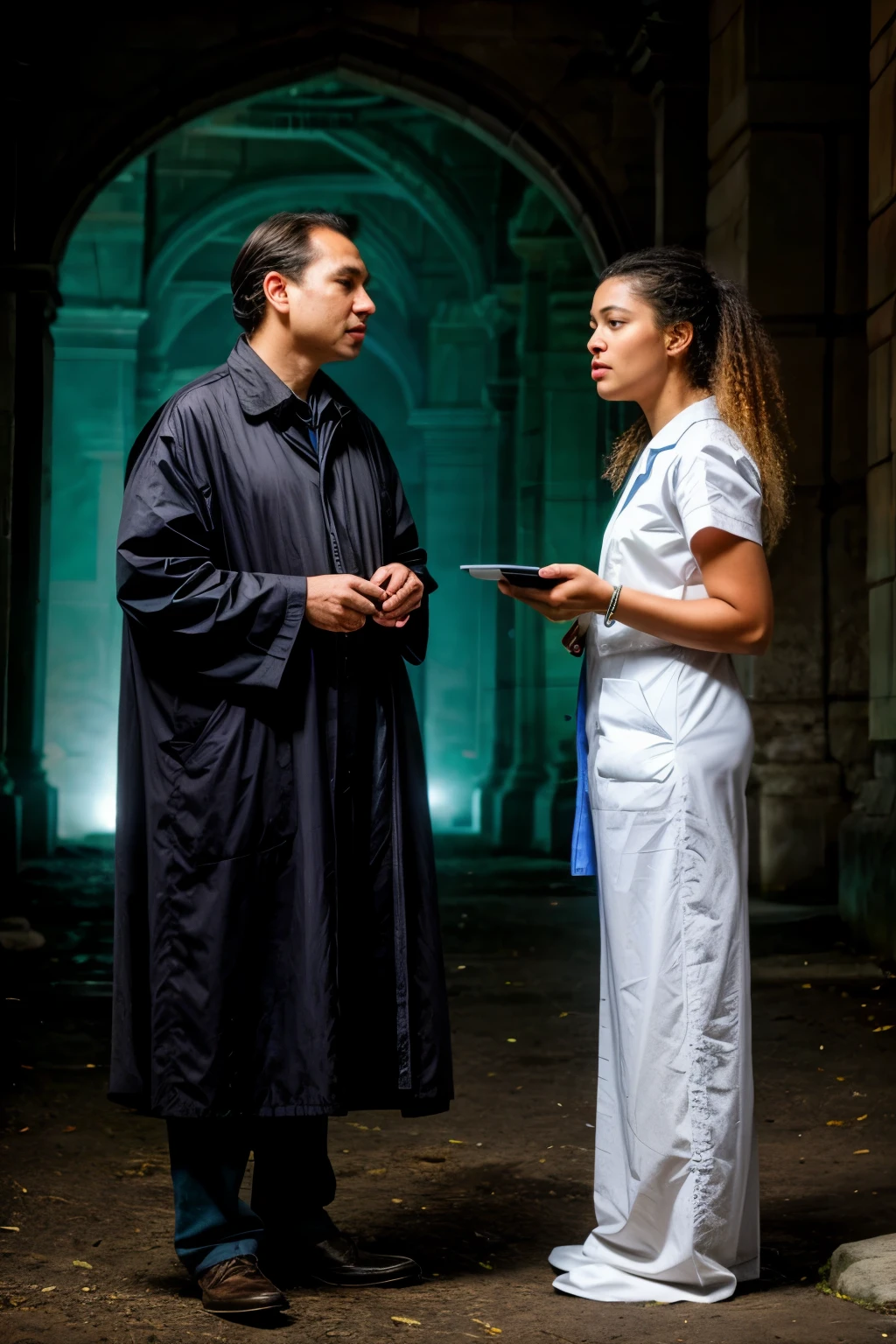 A modern scientist argues with an ancient oracle