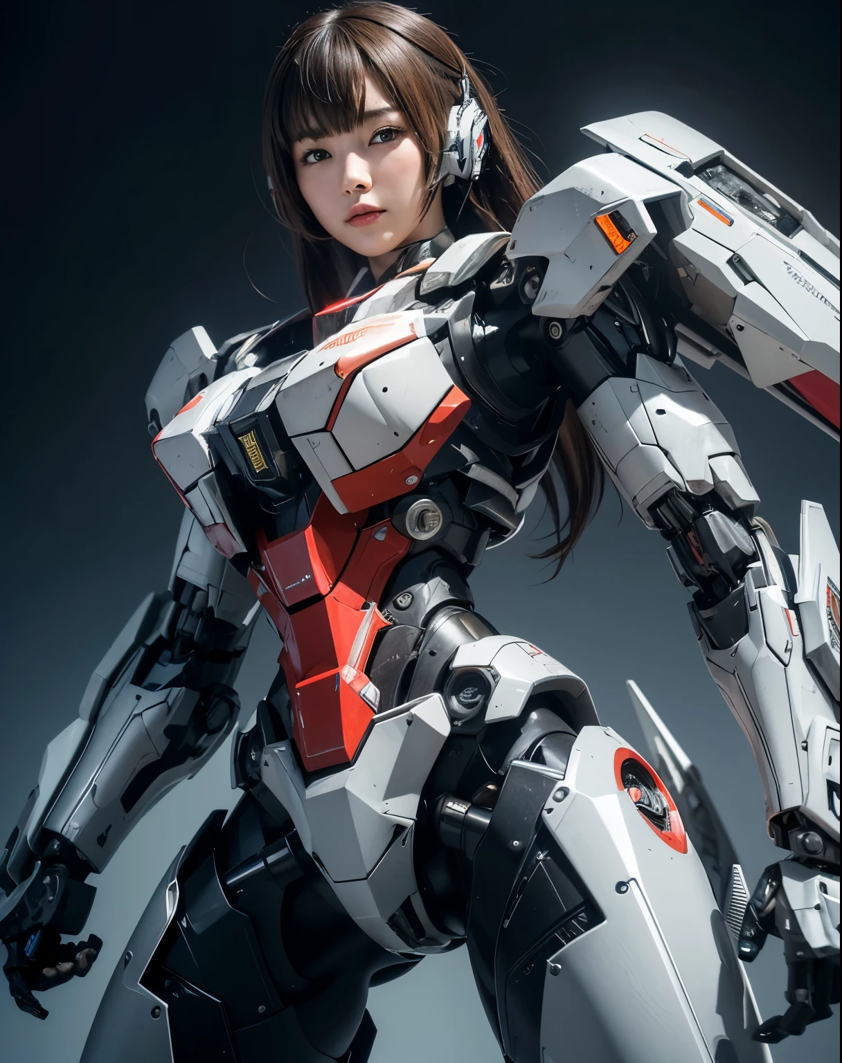  Super detailed, advanced details, high quality, 最high quality, High resolution, 1080p, hard disk, beautiful,(war machine),beautifulサイボーグ女性,Mecha cyborg girl,battle mode,Mecha body girl,She is wearing a futuristic war machine weapon mecha