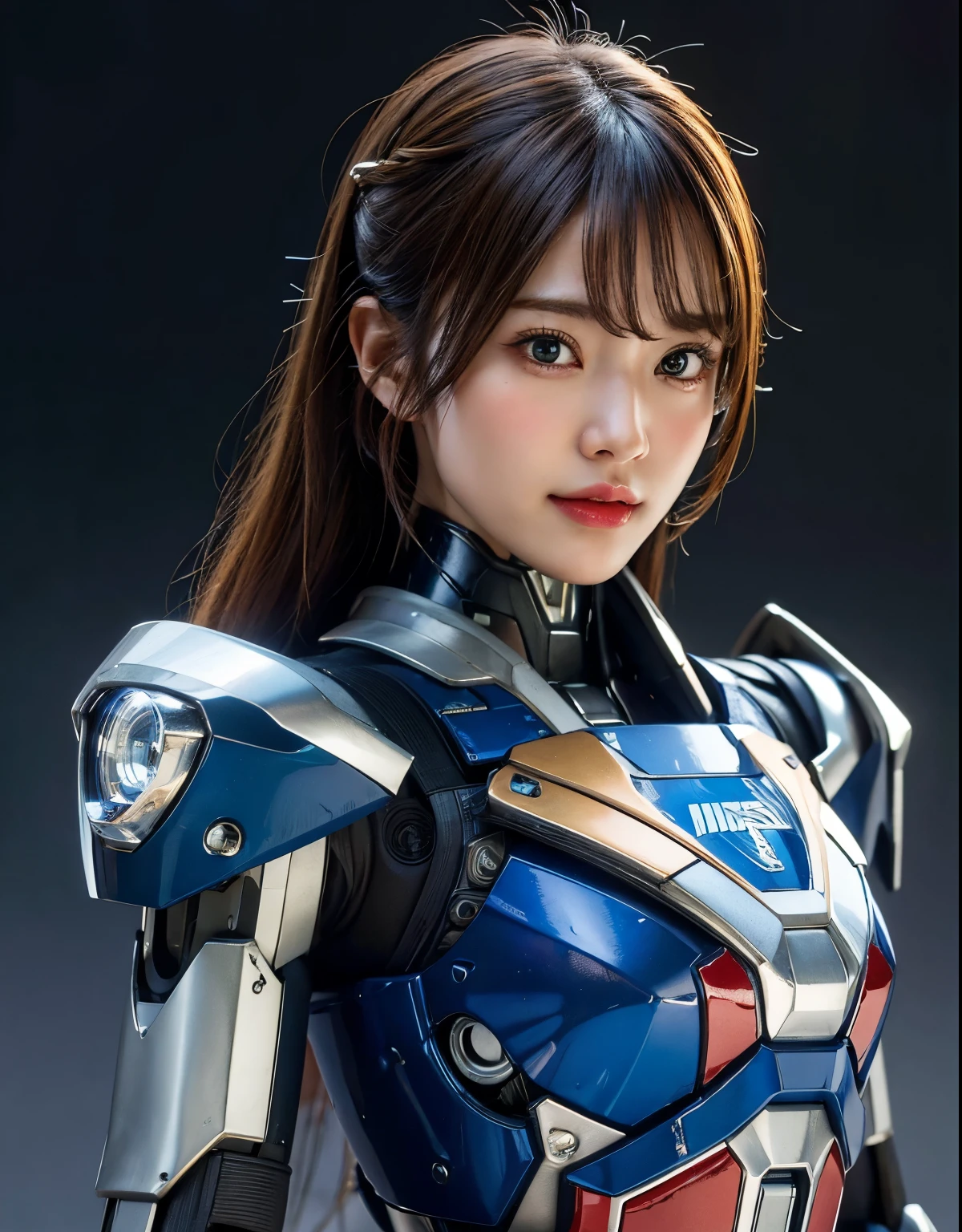  Super detailed, advanced details, high quality, 最high quality, High resolution, 1080p, hard disk, beautiful,(iron patriot),beautifulサイボーグ女性,Mecha cyborg girl,battle mode,Mecha body girl,She wears a futuristic iron patriot mech