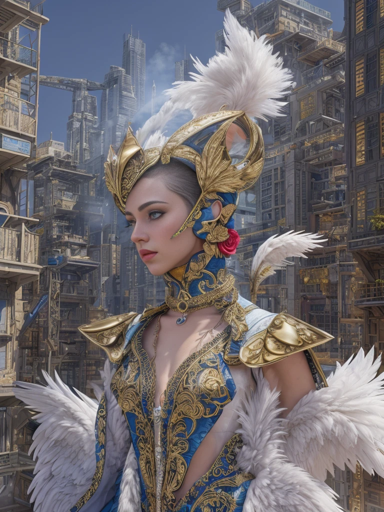 RAW, Masterpiece, Ultra clear photo, Best quality, ultra high resolution, Photorealistic, Sunbeam,,Futuristic city, Coruscant,super fantastic houses, Tall buildings in the background, super fantastic flying ships, Very beautiful girl 25 years old...,5 men raped,completely naked,An adorable swan helmet on the head with intricate blue detailing and metallic feathers., helmet with gold and red roses, very beautiful long slender detailed face, Blue eyes, detailed, neat background, startling, high-detailed skin, реалистичная detailing кожи, detailed vagina, nipples sticking out through clothes, visible pores, full length, beautiful slender legs, barefoot, sharp focus, volumetric fog, contract for 8 thousand., high quality, detailing, bright skin, photorealism, systemic impact,Extreme exhibitionism, Gold necklace around the neck, slender body, medium breasts, hands behind your back, Vagina naked, little fluffy kitten, stands on the roof of the house, starships in the sky, many colors, lilies, violets, roses, gladioli and dahlias.