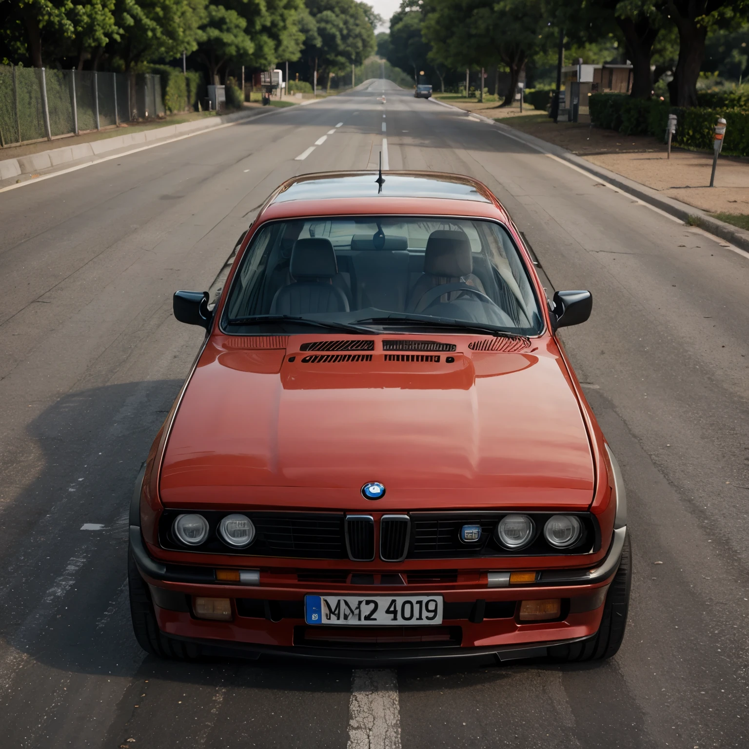 (red BMW e30,realistic,4k),photographic,cinematic,at ocean.