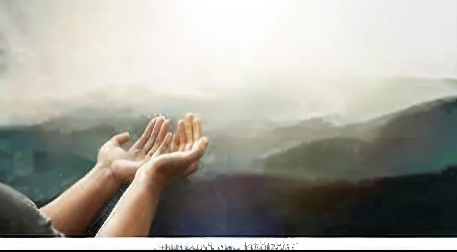 a person is reaching up to the sky with their hands, blessing hands, prayer hands, hands reaching for her, saying a prayer, arm coming out of the thick fog, closed hands, hands in air, coherent hands, obturador, hands raised in the air, hands not visible, ! holding in hand !, arms outstretched, hands, raised hands