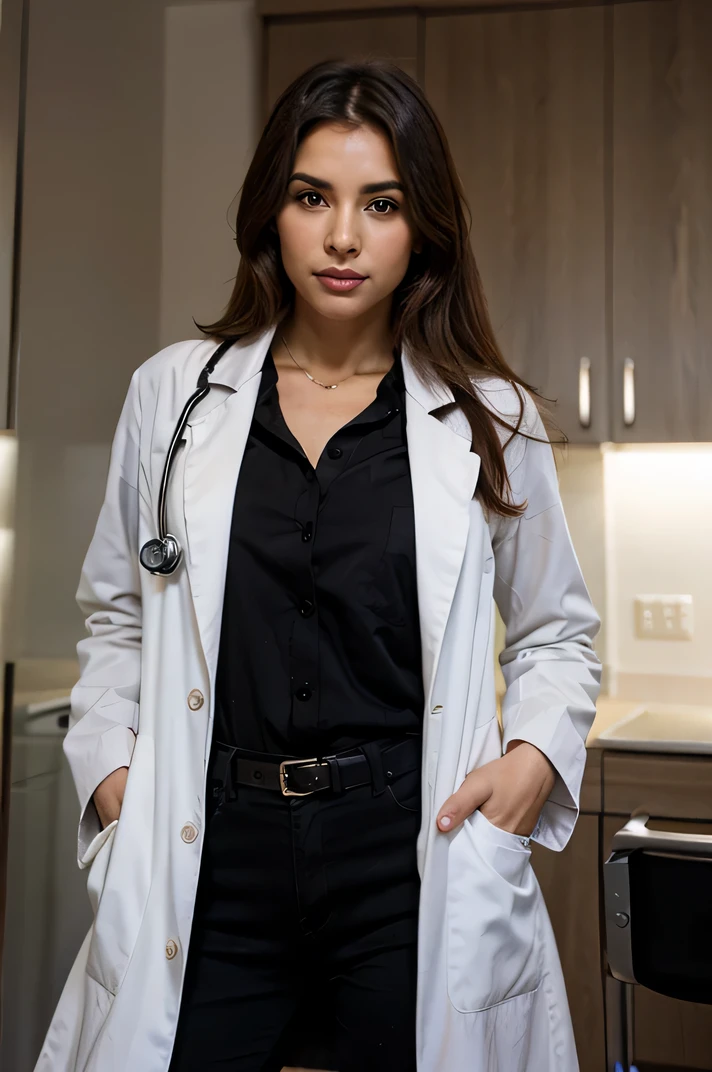 I want a Brazilian doctor with a name on her coat. An image that does not'I don't look artificial, mas que seja profissional.