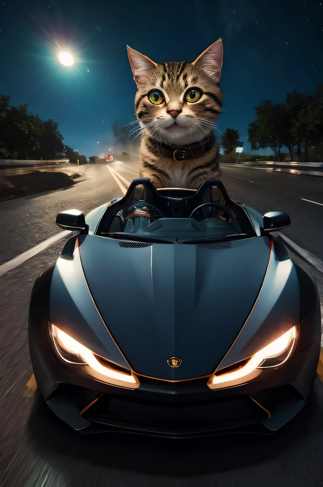 cat racer, drives slowly